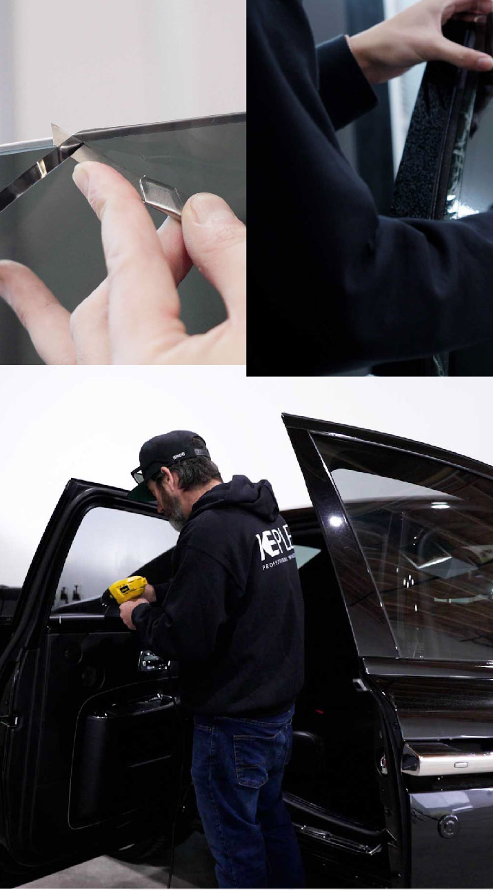 Kepler Installer Tinting a Rolls Royce in Medina, Ohio