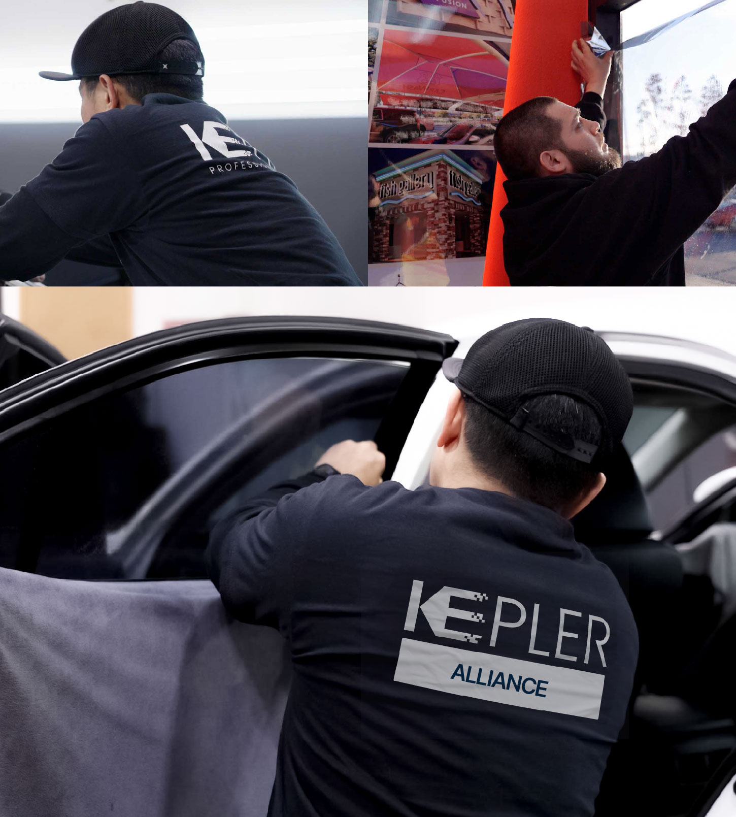 Automotive Window Tinting Expert Applying Film in Alliance, Ohio