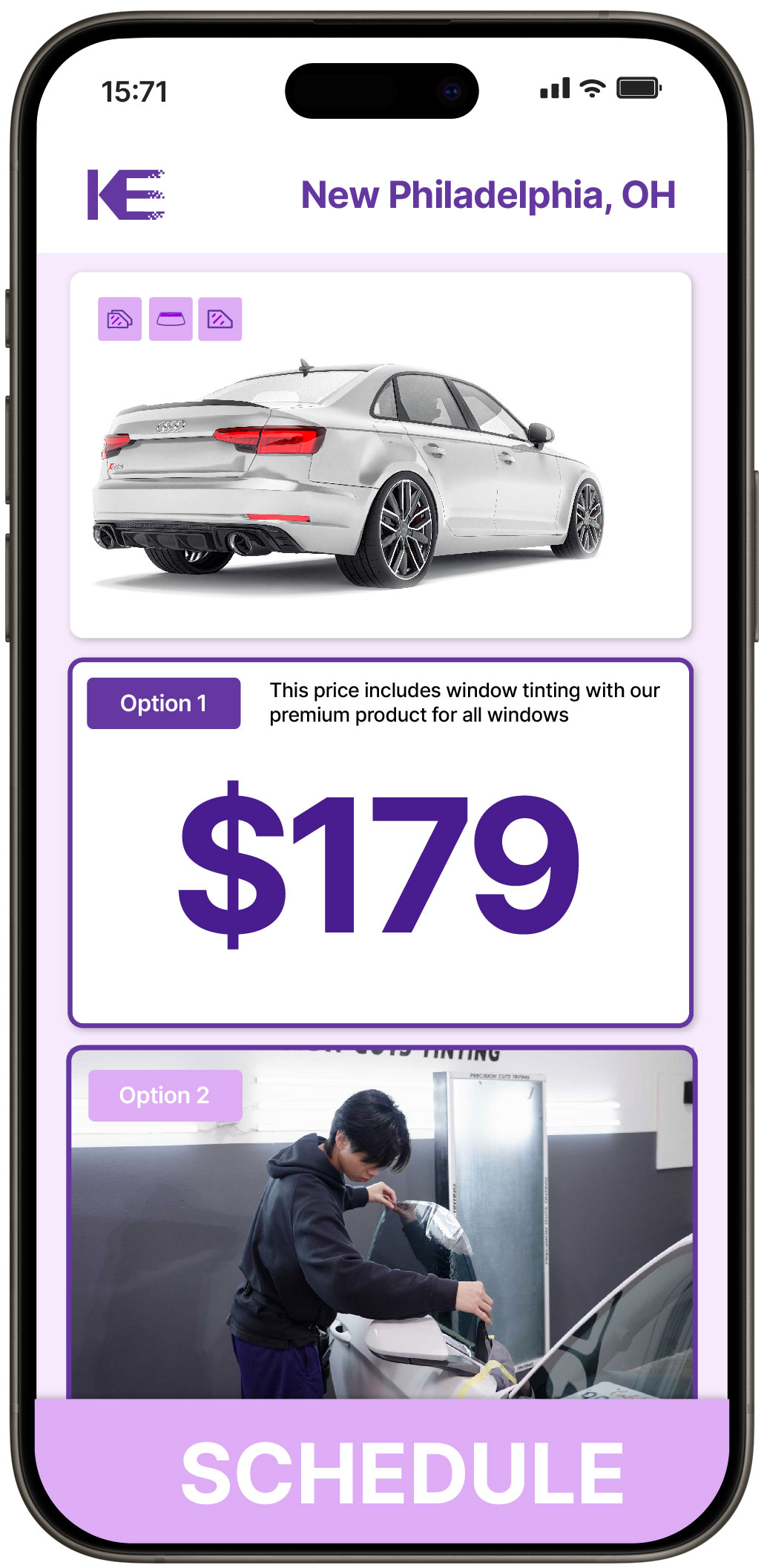 View Affordable Car Window Tinting Prices in New Philadelphia, Ohio