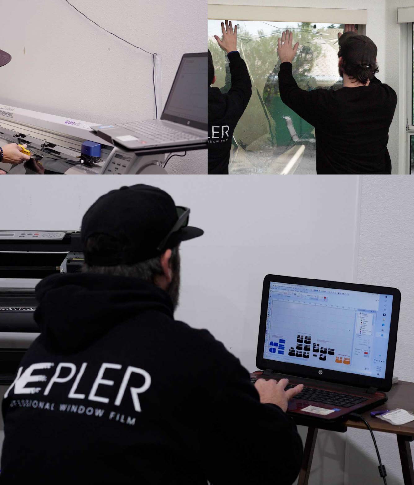 Ceramic Window Tinting Expert Cutting Film in Faribault, Minnesota