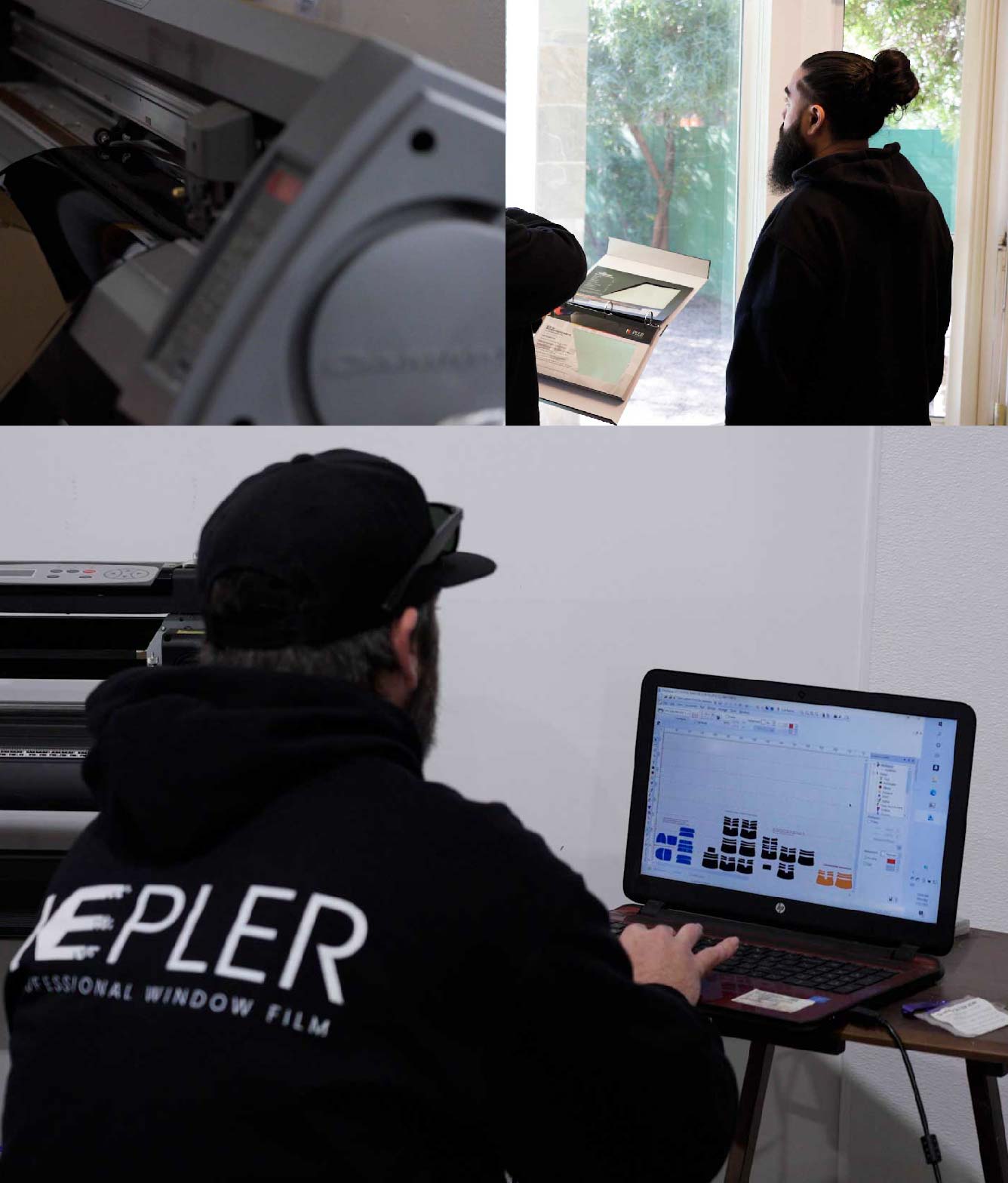Ceramic Window Tinting Expert Cutting Film in Saint Michael, Minnesota