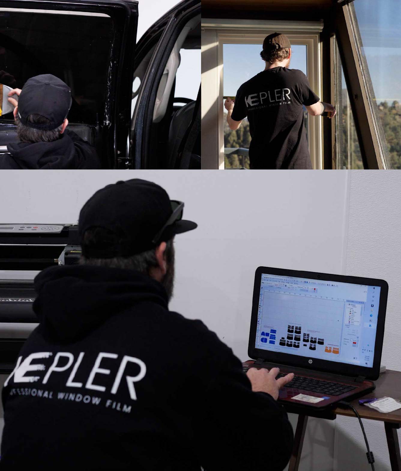 Ceramic Window Tinting Expert Cutting Film in Austin, Minnesota