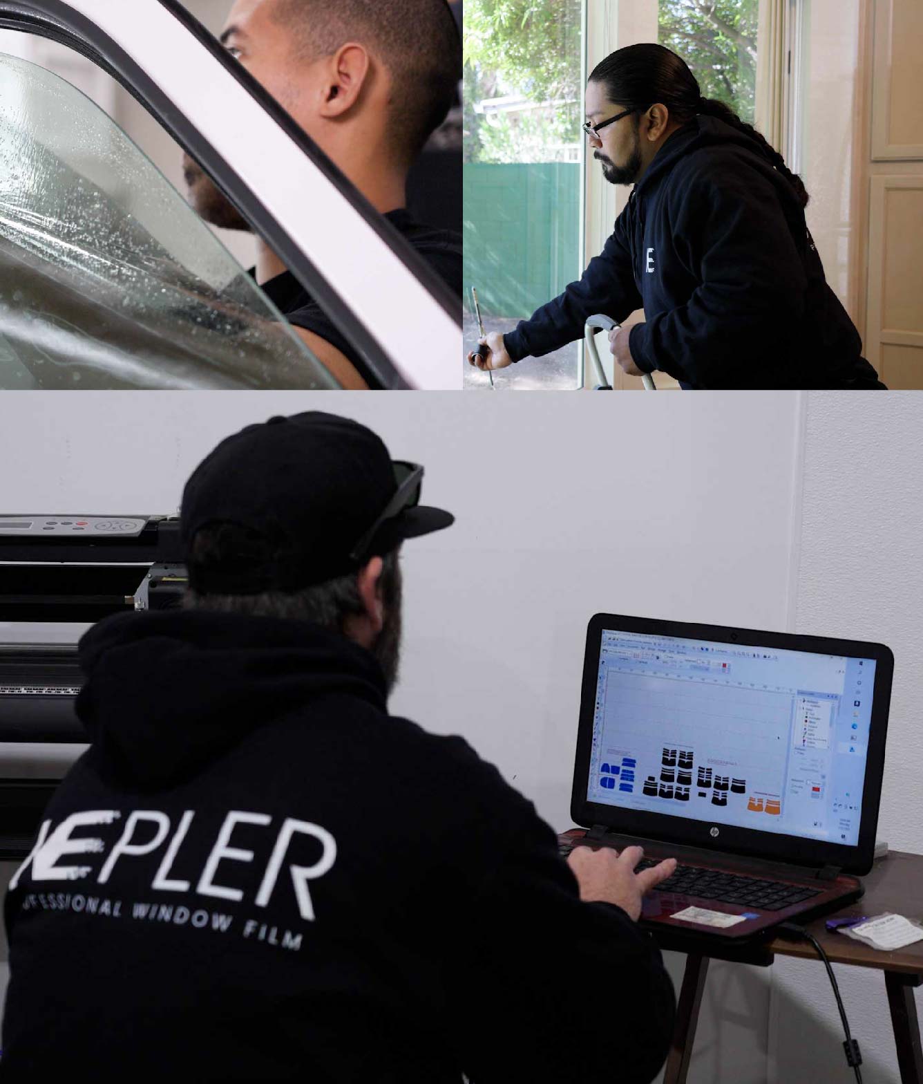 Ceramic Window Tinting Expert Cutting Film in Aberdeen, South Dakota