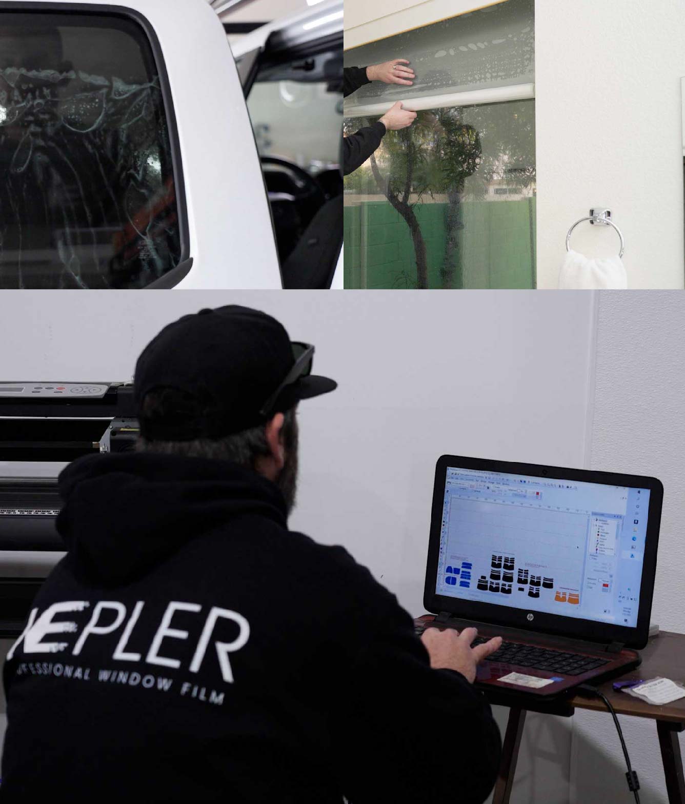 Ceramic Window Tinting Expert Cutting Film in Rapid City, South Dakota