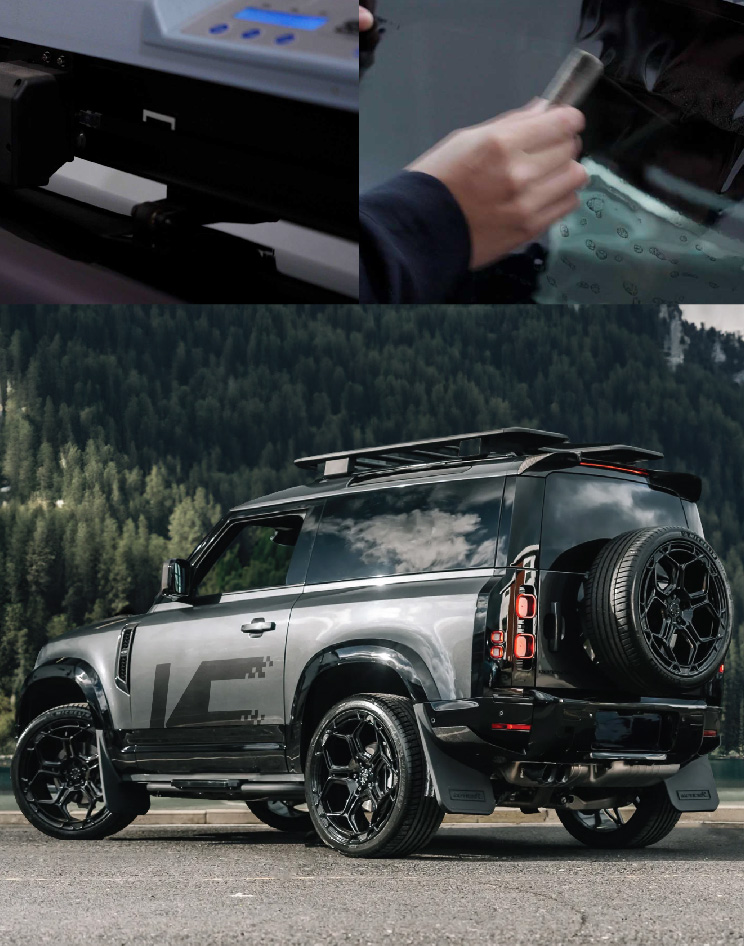 Ceramic Window Tinting Expert Cutting Film in Fargo - North Dakota