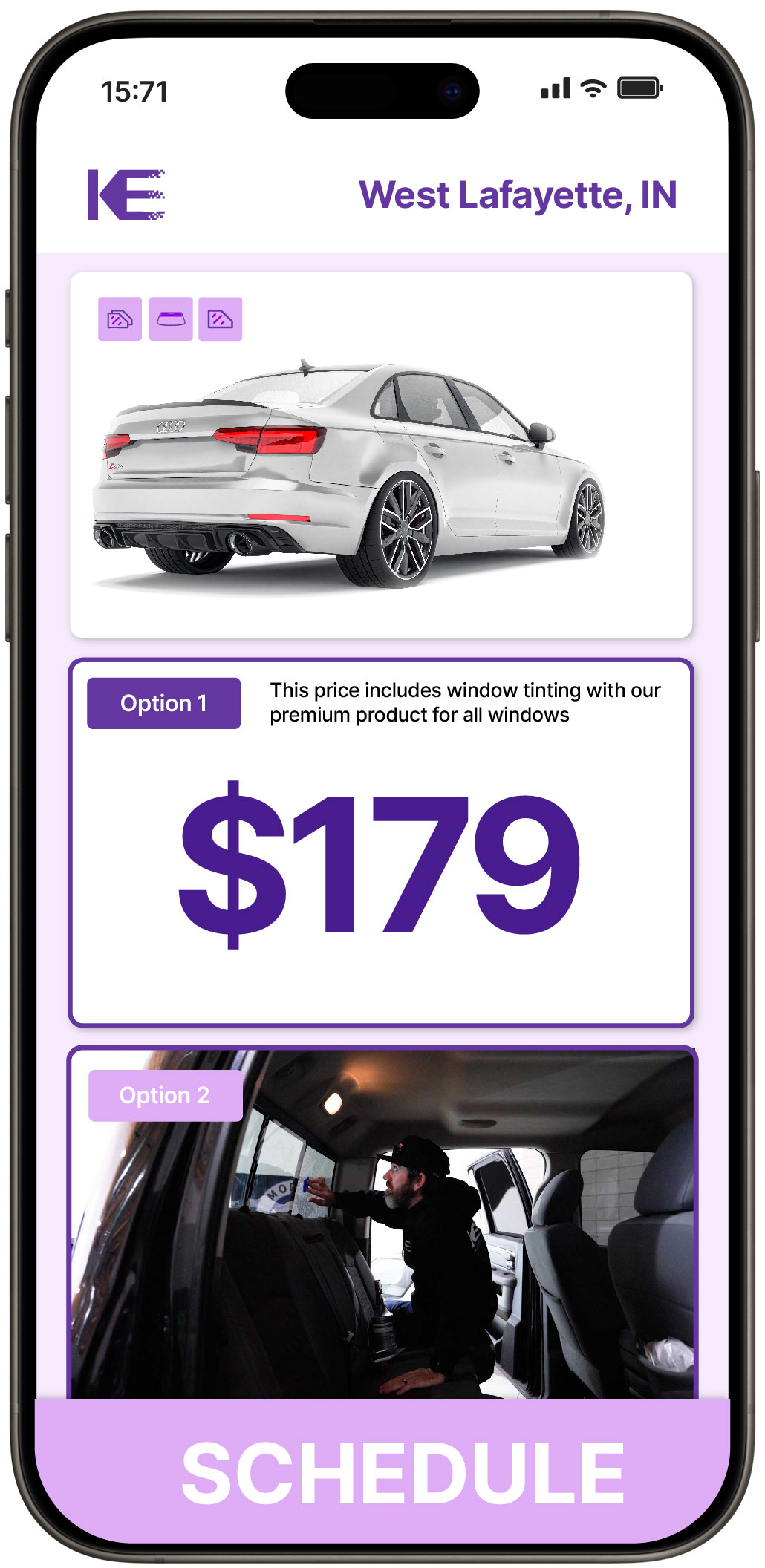 View Reasonable Car Window Tinting Prices in West Lafayette, Indiana