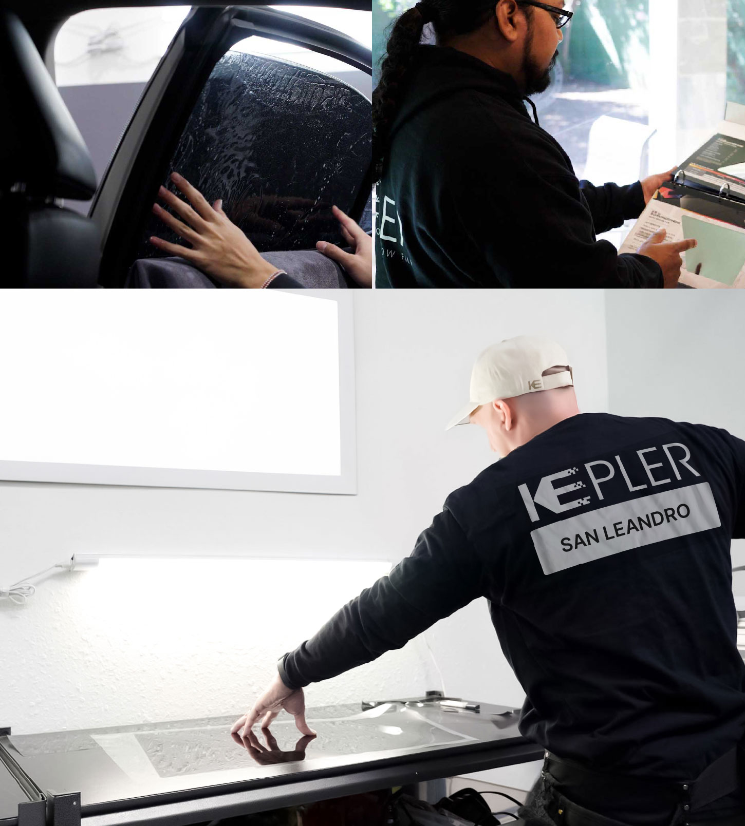 Window Tinting Specialist Cutting Film in San Leandro, California