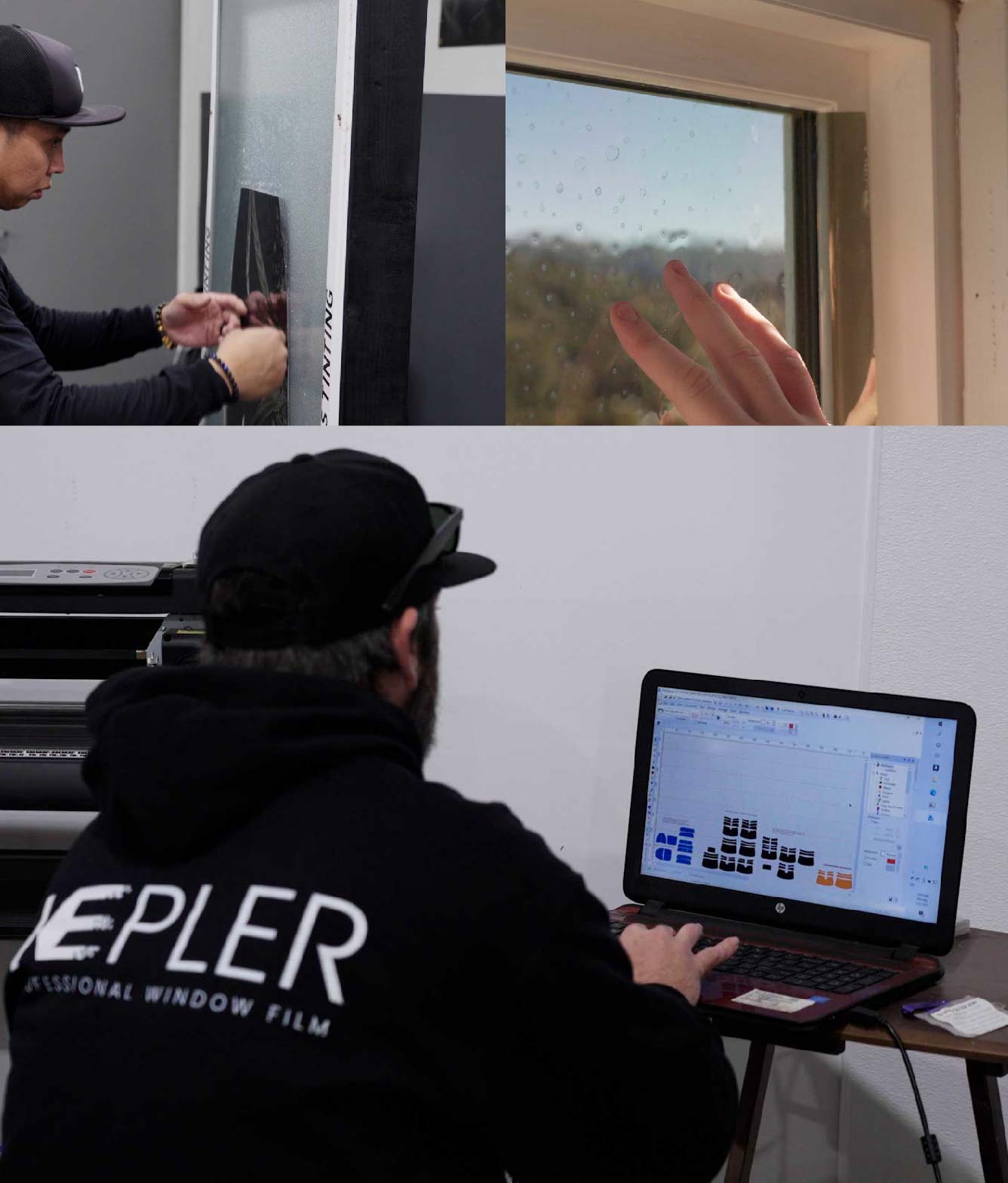 Ceramic Window Tinting Expert Cutting Film in Huntley, Illinois