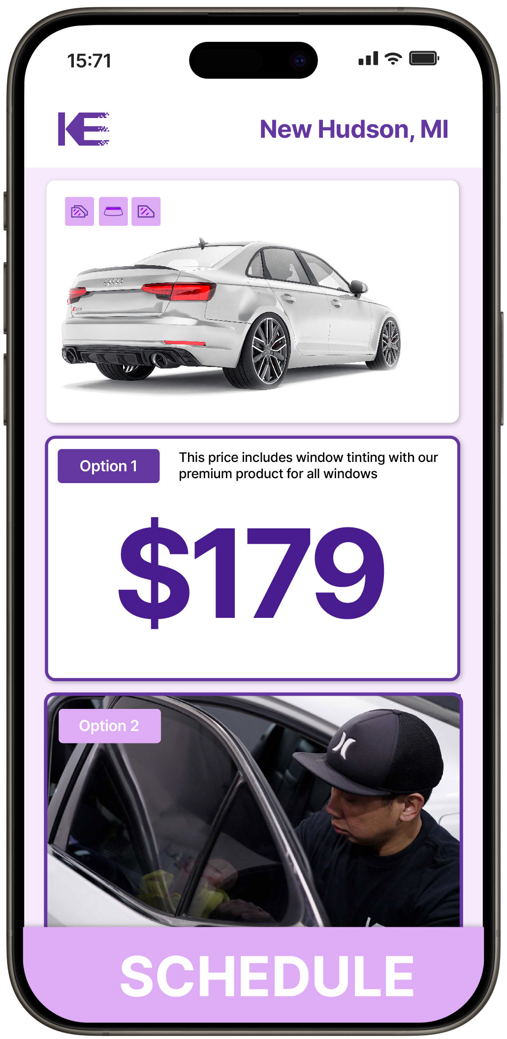 View Competitive Car Window Tinting Prices in New Hudson, Michigan