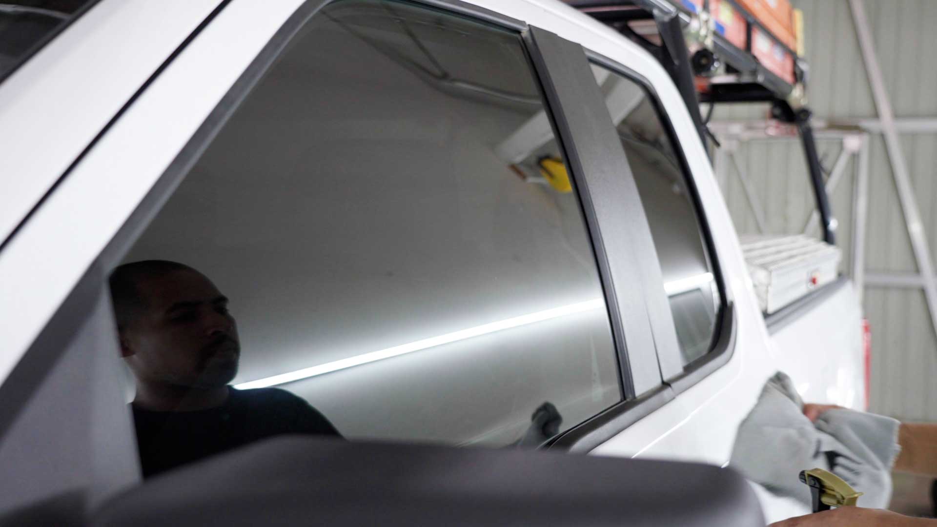 Expert Car Glass Tint being cleaned after tinting in Oakland
