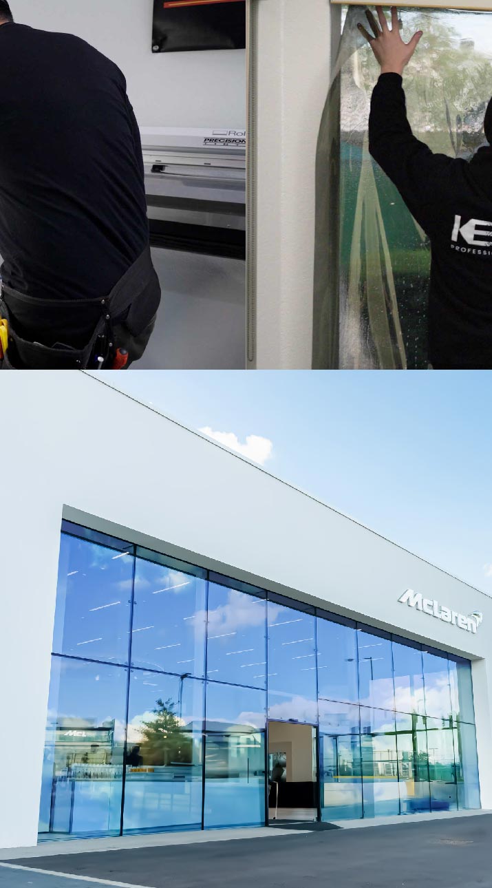 Kepler Automotive Shop Front Tinted with Window Film in Berkeley, California