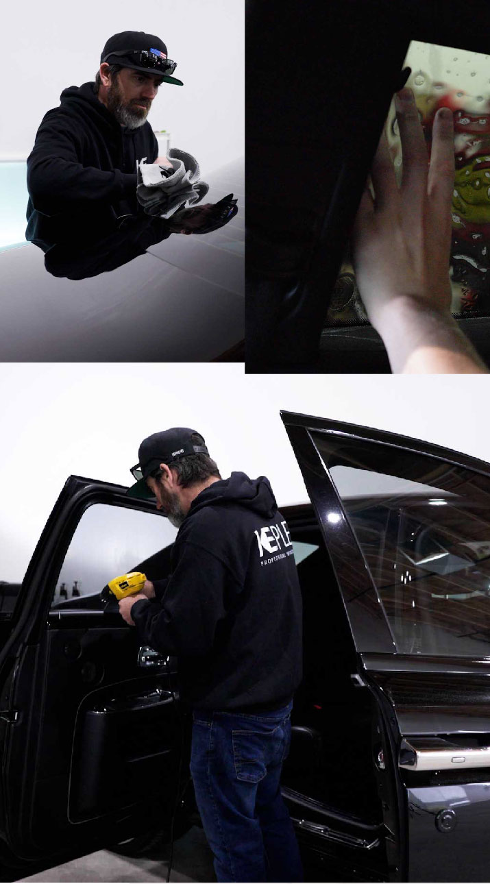 Kepler Installer Tinting a Rolls Royce in Wyandotte, Michigan