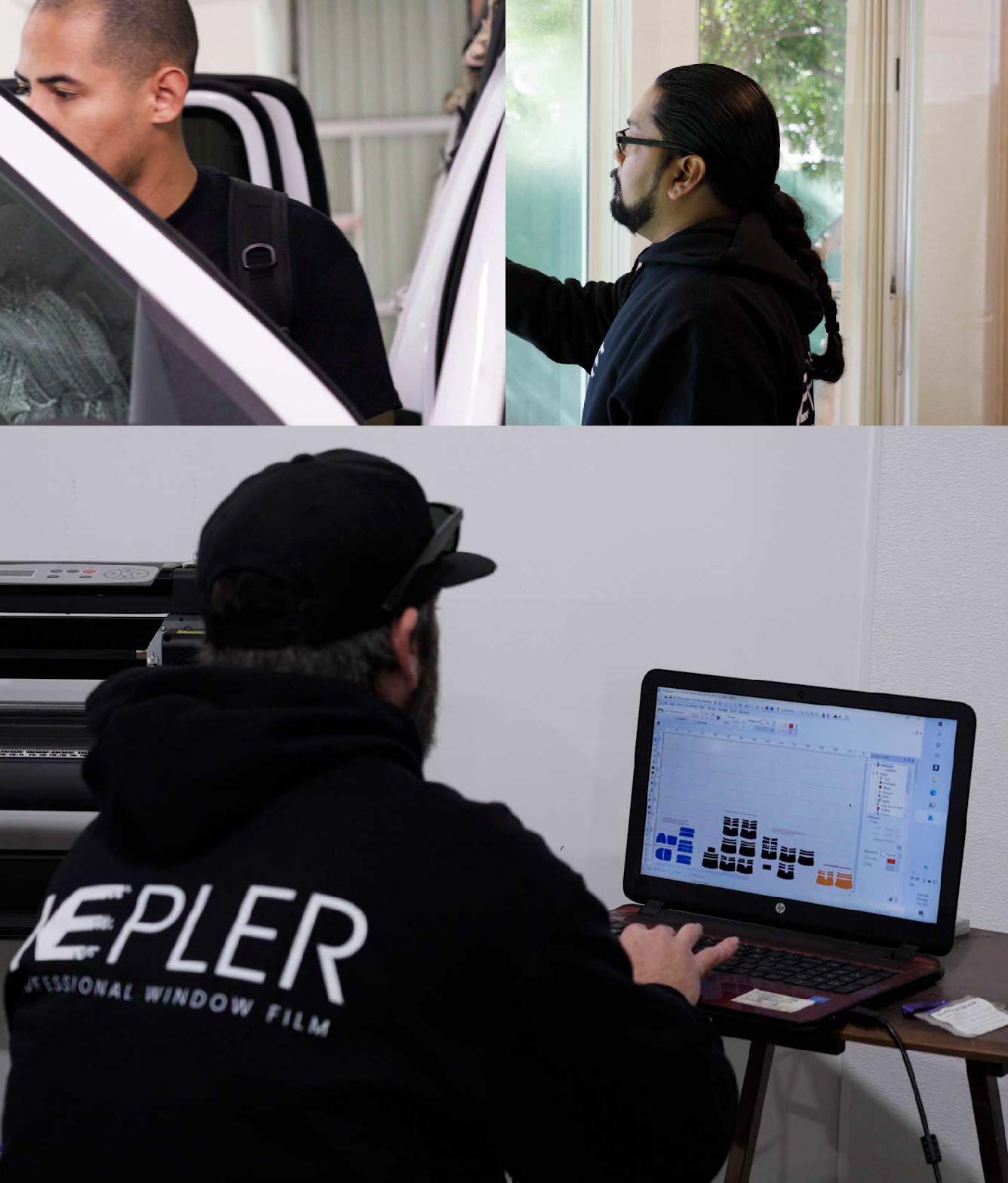 Ceramic Window Tinting Expert Cutting Film in Lemont, Illinois