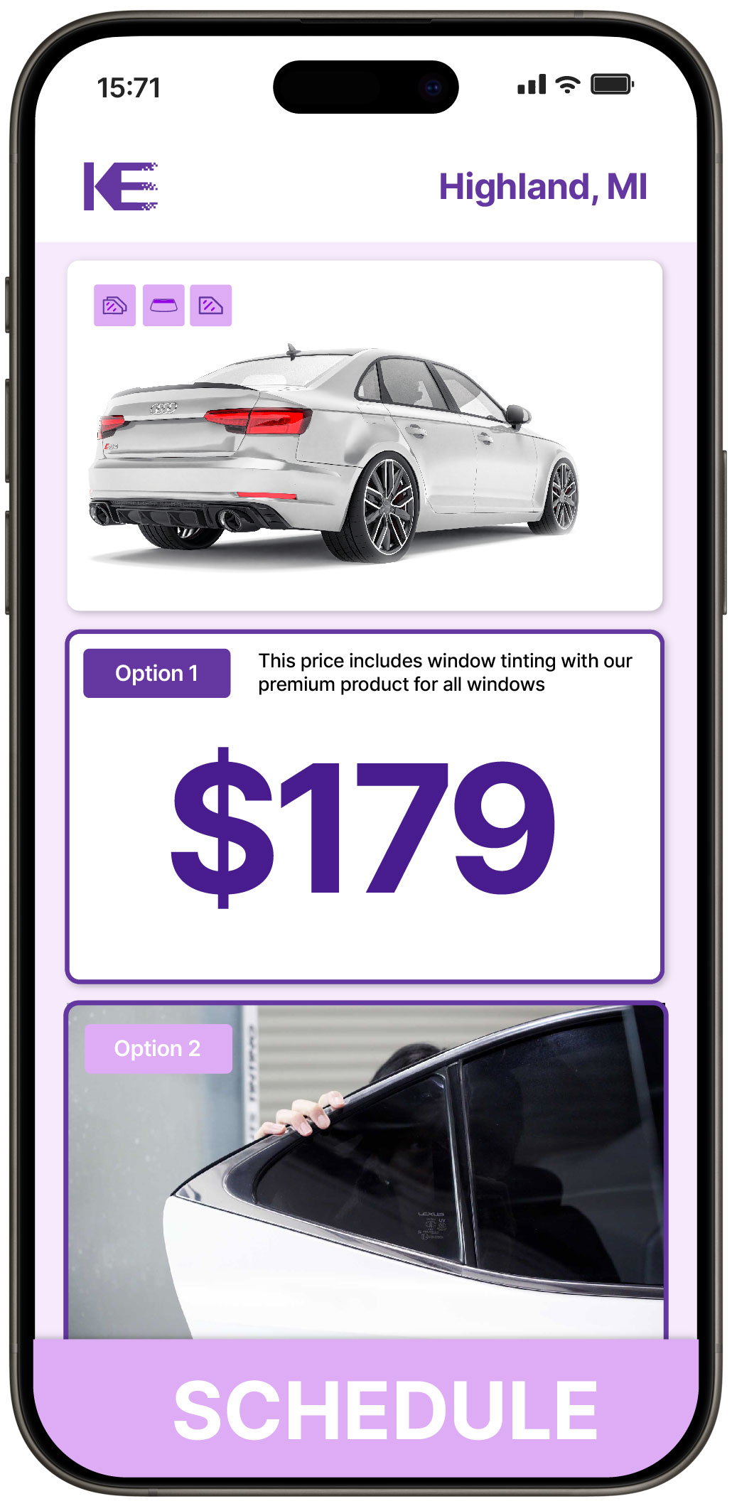 View Affordable Car Window Tinting Prices in Highland, Michigan