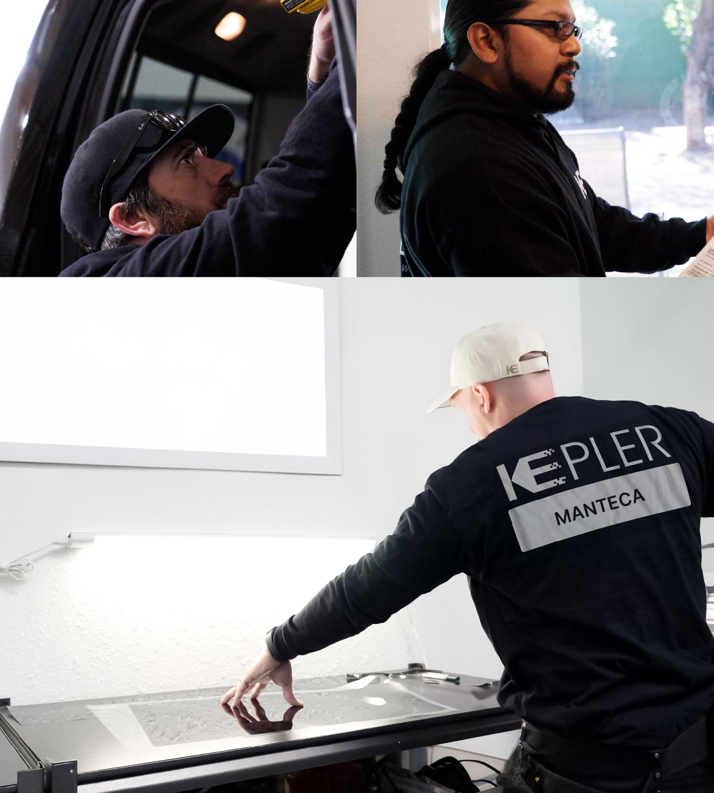 Window Tinting Specialist Cutting Film in Manteca, California