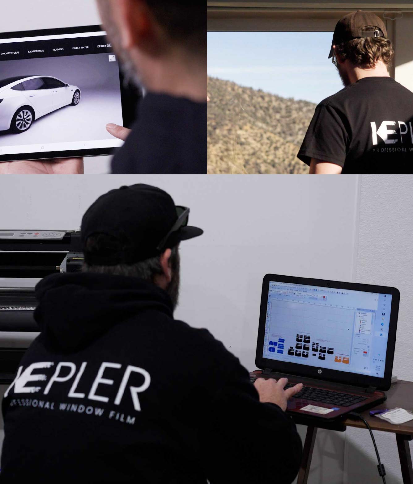 Ceramic Window Tinting Expert Cutting Film in Peoria, Illinois