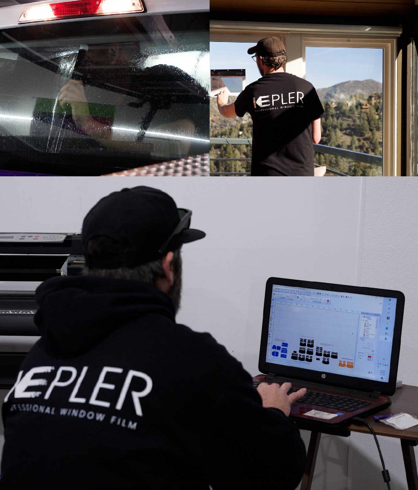Ceramic Window Tinting Expert Cutting Film in Danville, Illinois