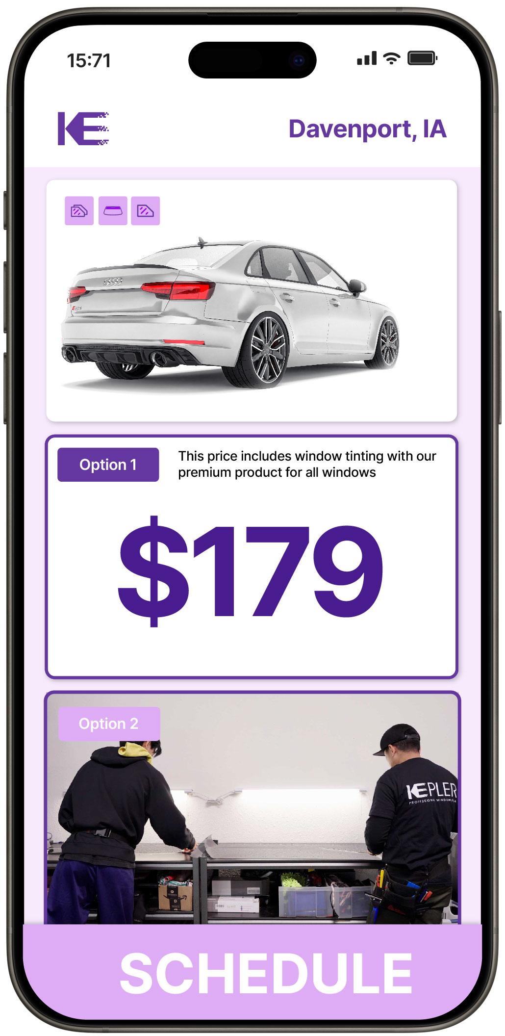 View Competitive Car Window Tinting Prices in Davenport, Iowa