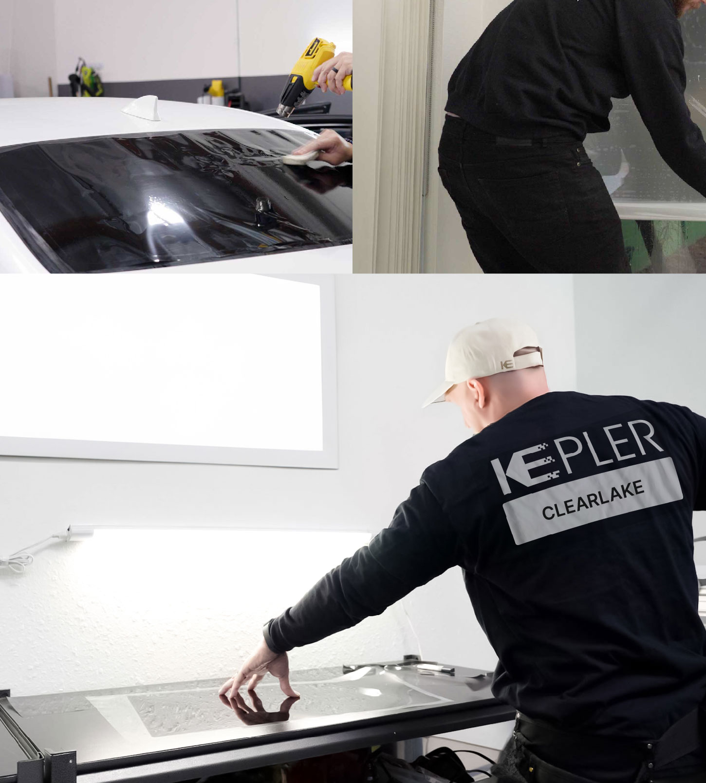 Window Tinting Specialist Cutting Film in Clearlake, California