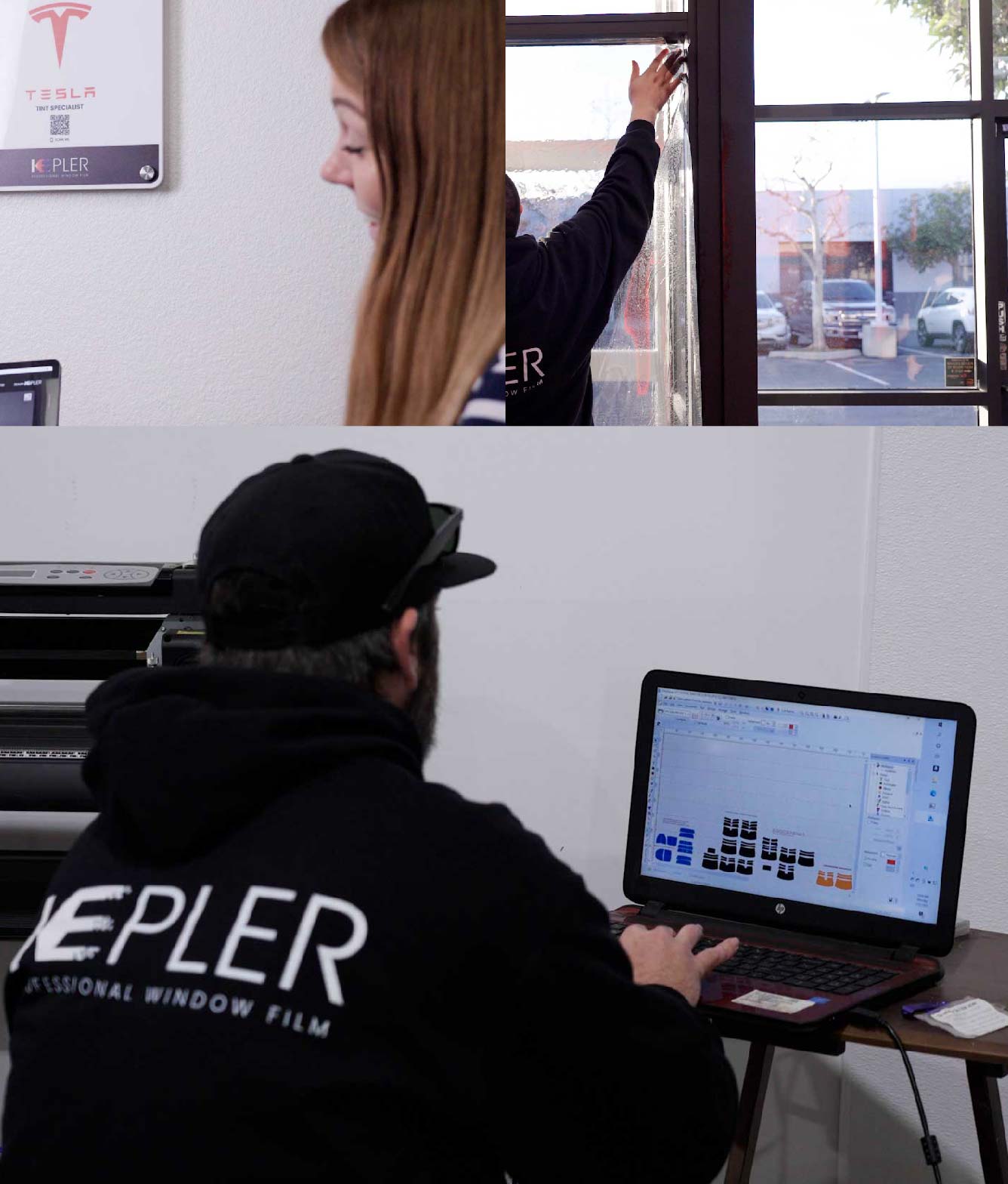 Ceramic Window Tinting Expert Cutting Film in Liberty, Missouri