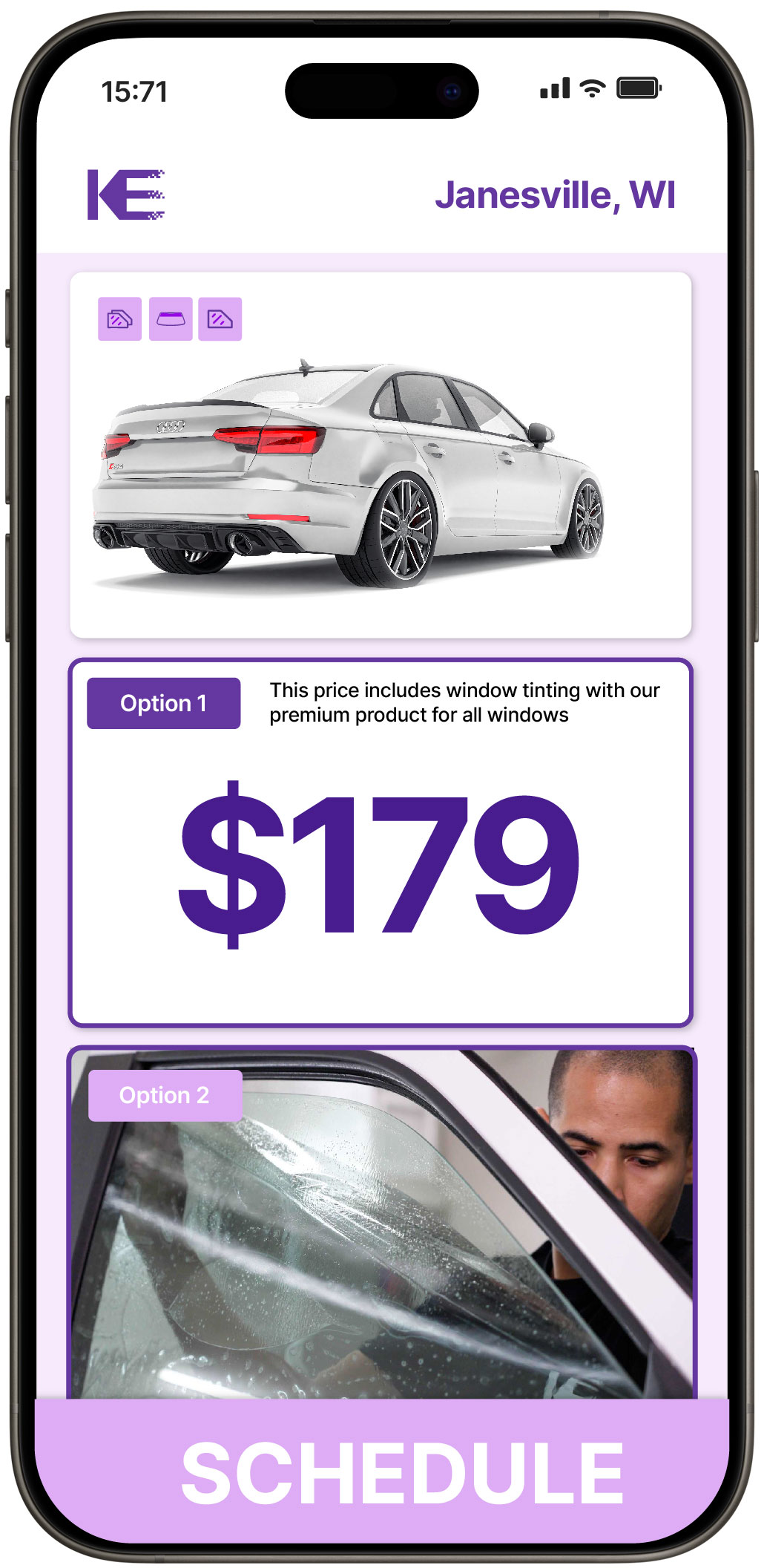 View Competitive Car Window Tinting Prices in Janesville, Wisconsin