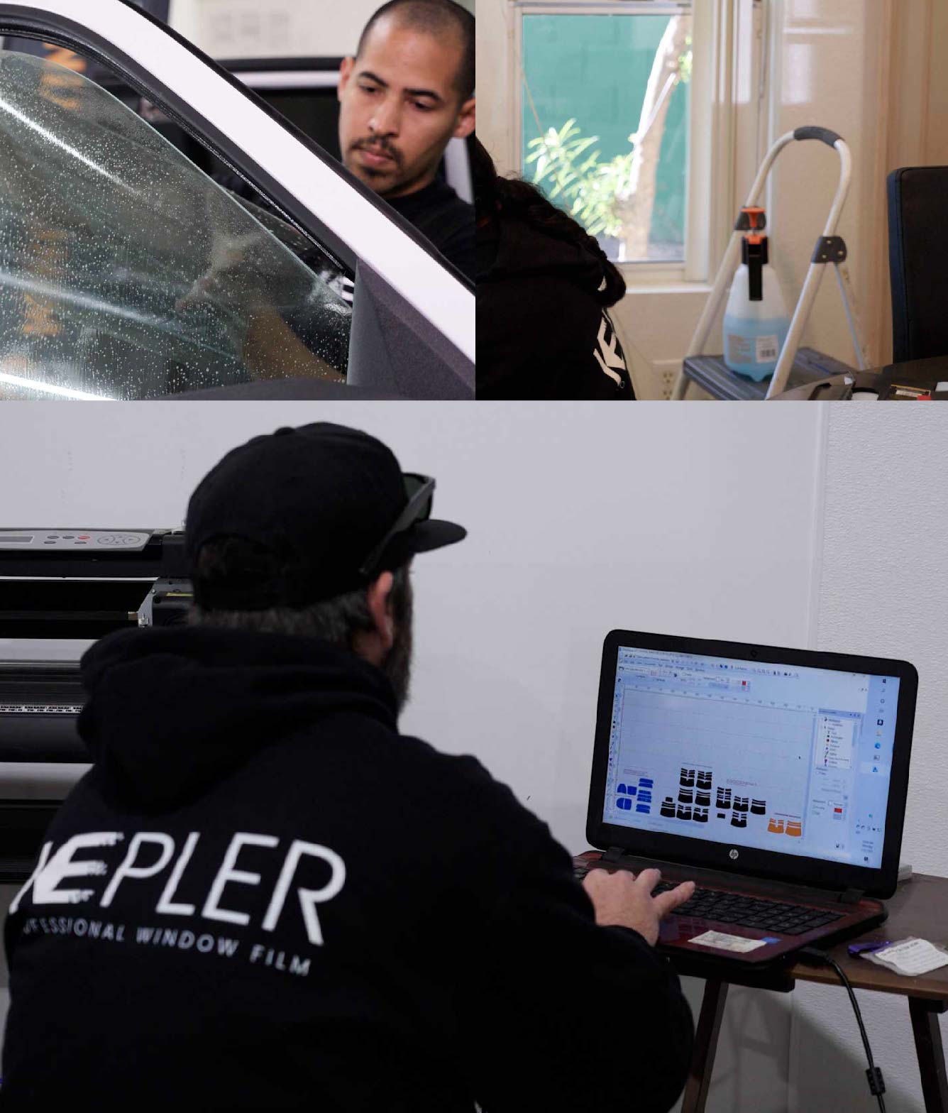 Ceramic Window Tinting Expert Cutting Film in Columbia, Missouri