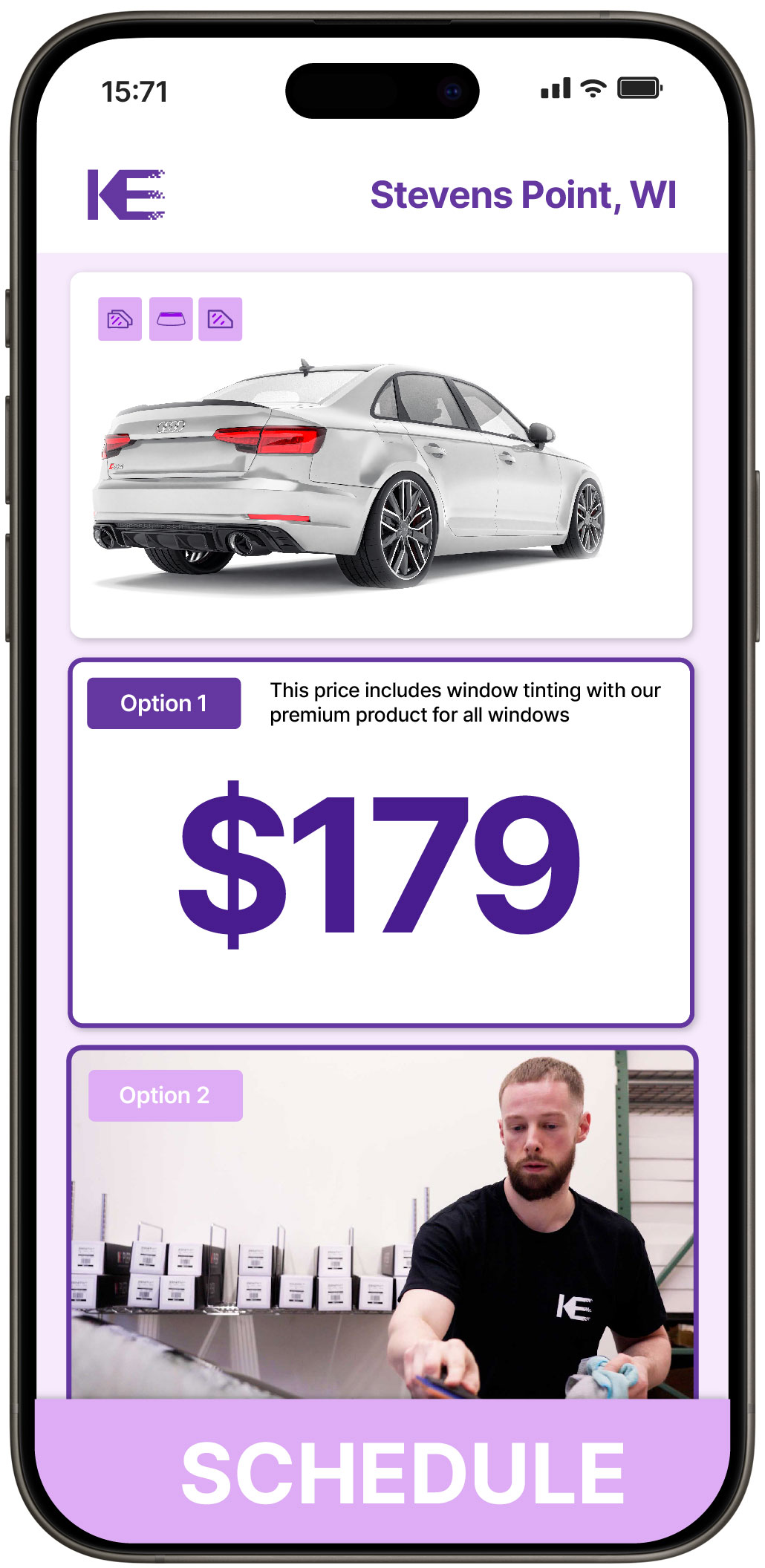 View Affordable Car Window Tinting Prices in Stevens Point, Wisconsin