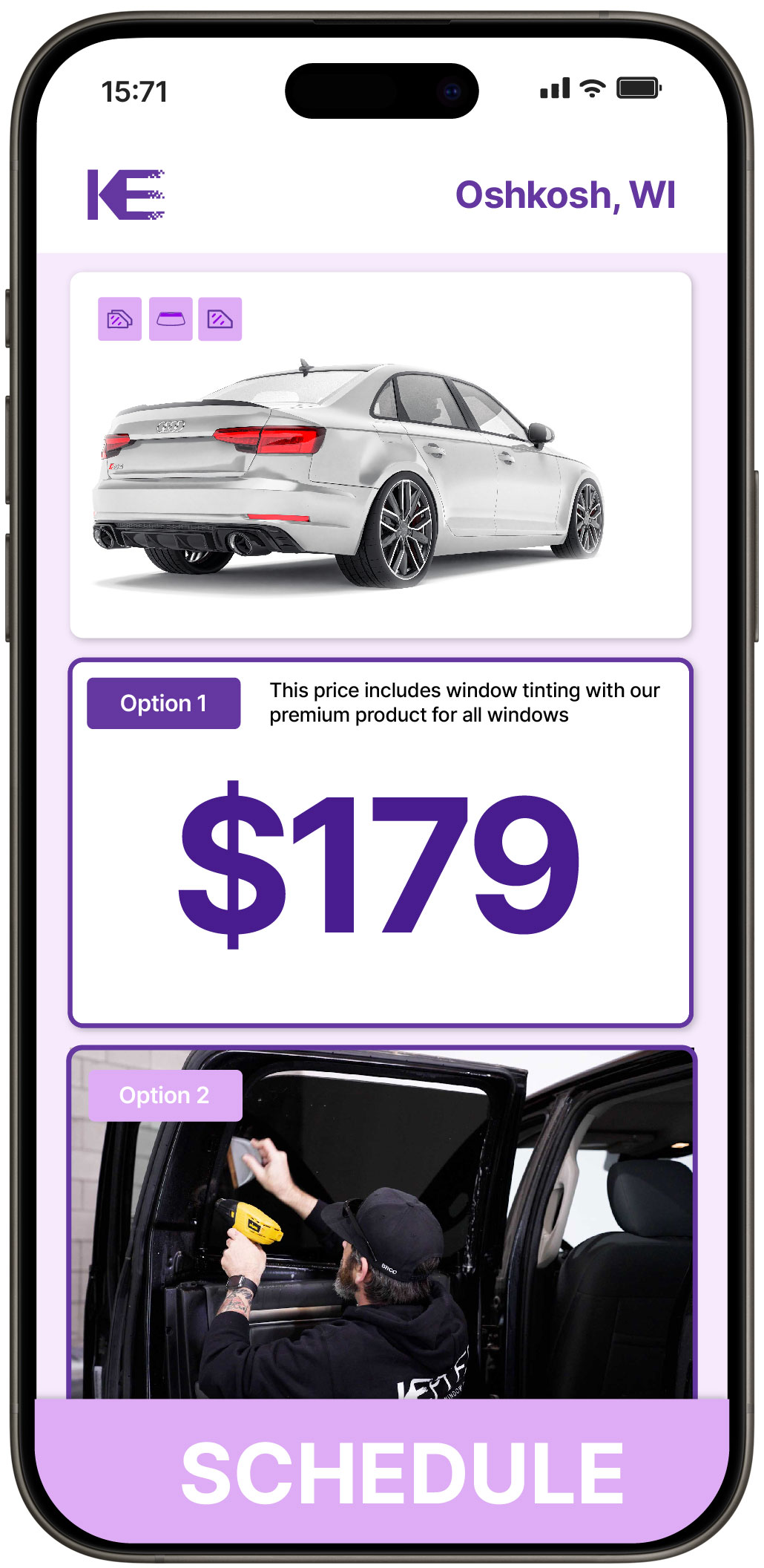 View Reasonable Car Window Tinting Prices in Oshkosh, Wisconsin