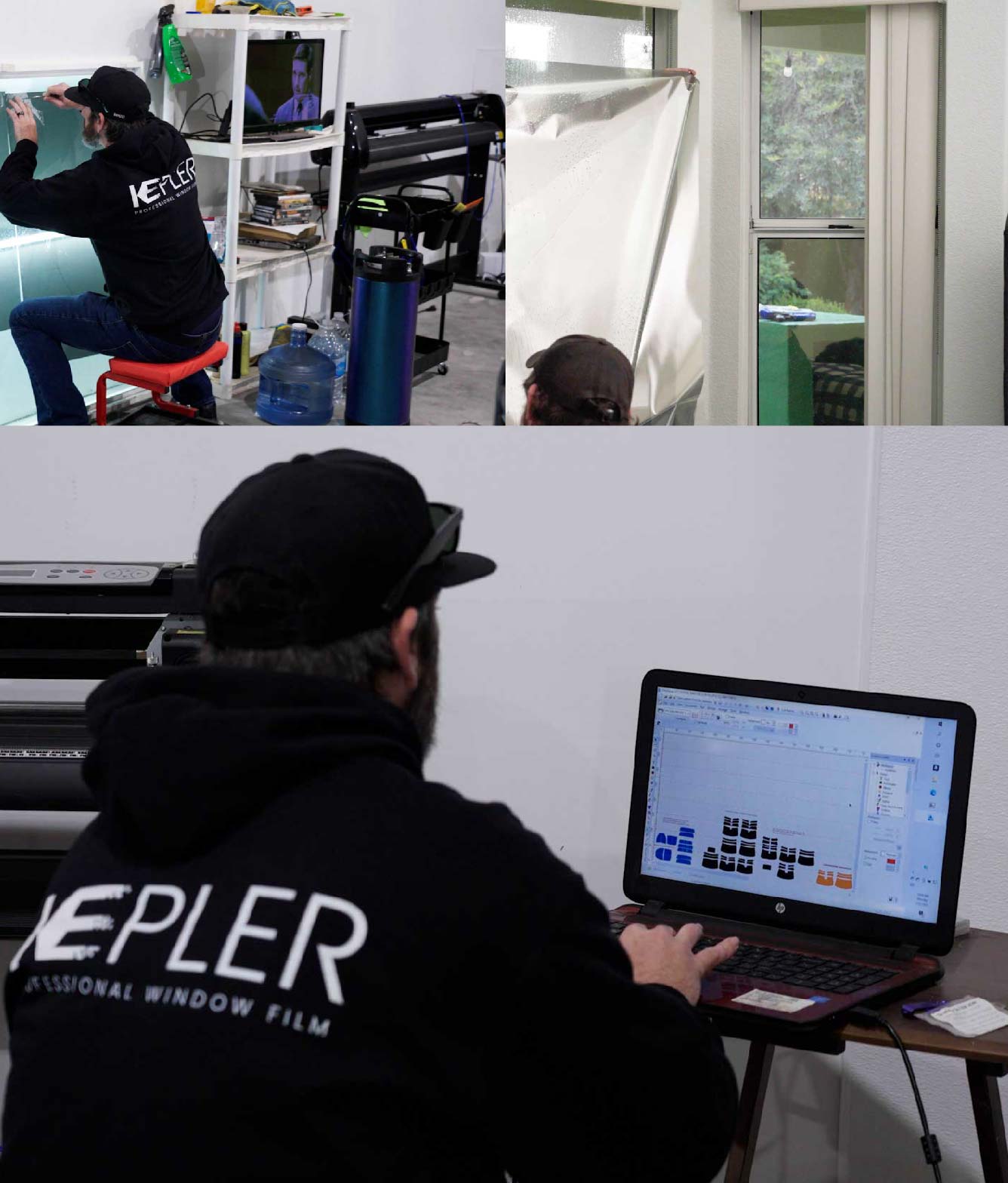 Ceramic Window Tinting Expert Cutting Film in Hays, Kansas