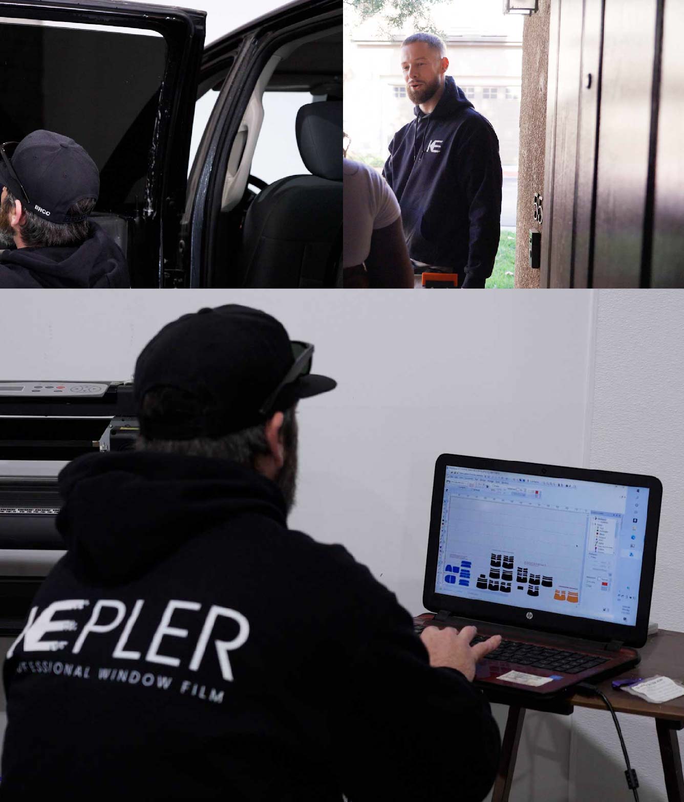 Ceramic Window Tinting Expert Cutting Film in Omaha, Nebraska