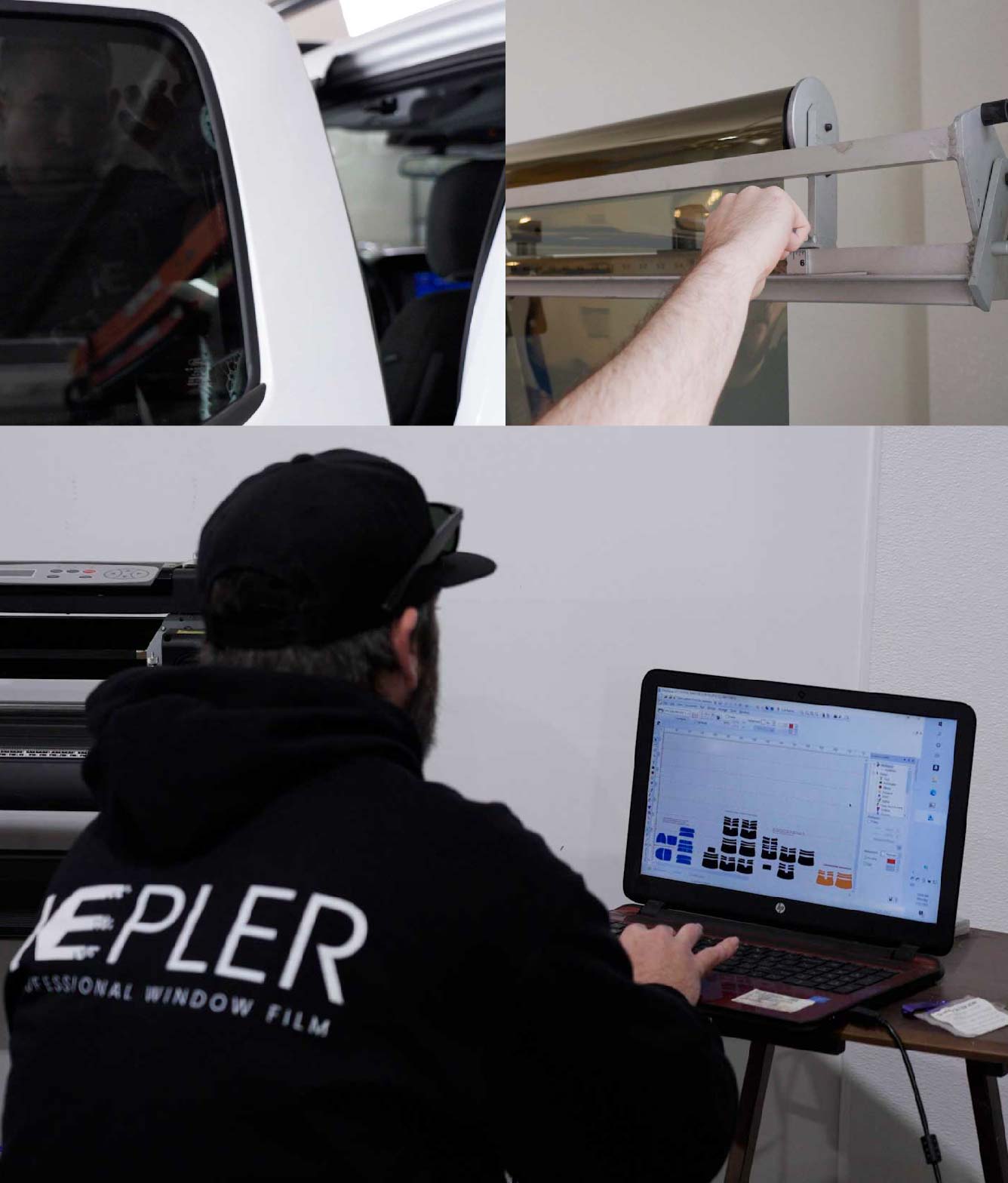 Ceramic Window Tinting Expert Cutting Film in Norfolk, Nebraska