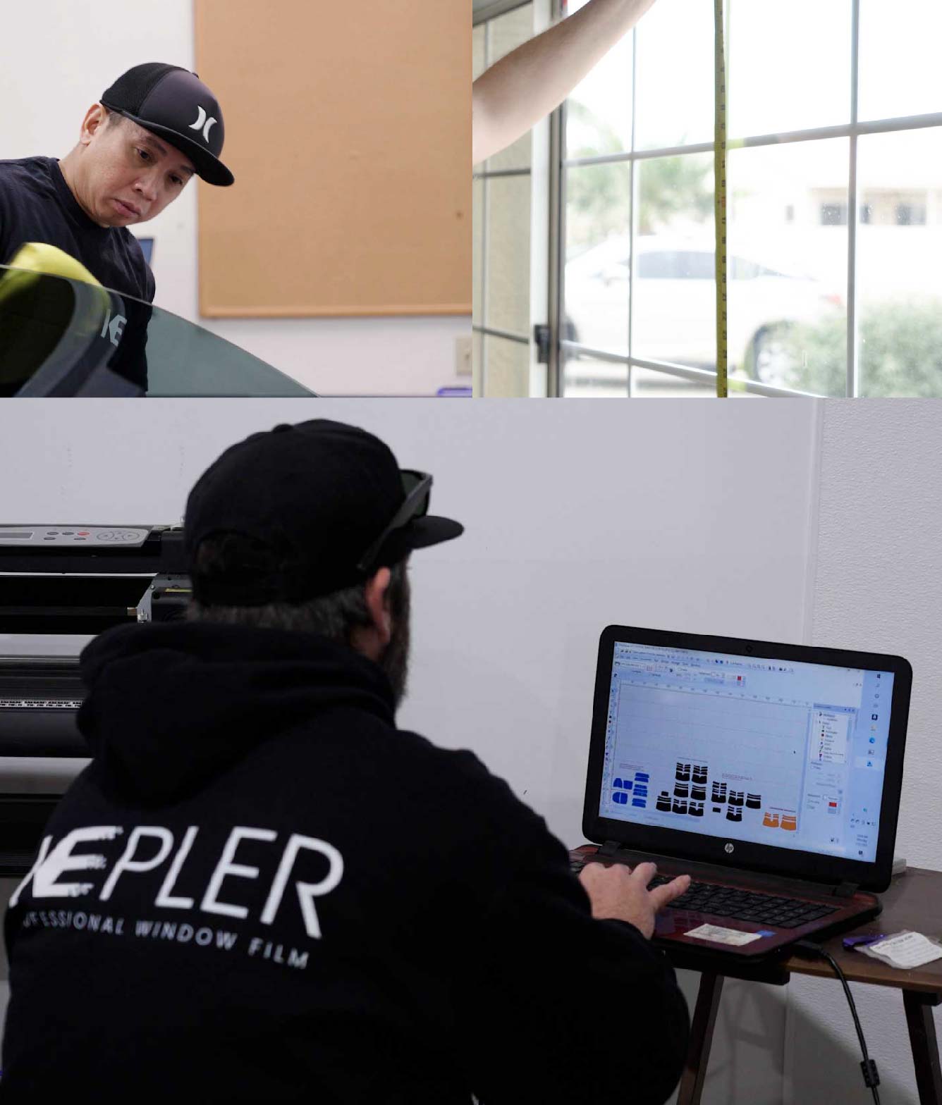 Ceramic Window Tinting Expert Cutting Film in Opelousas, Louisiana