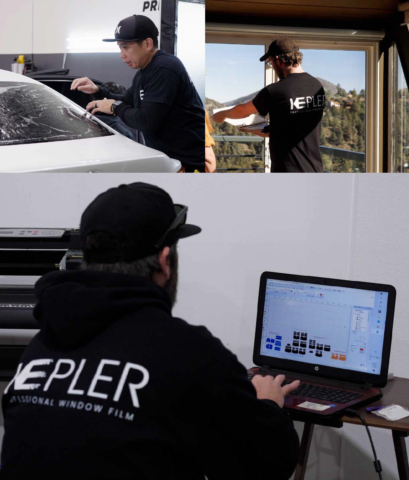 Ceramic Window Tinting Expert Cutting Film in Lake Charles, Louisiana