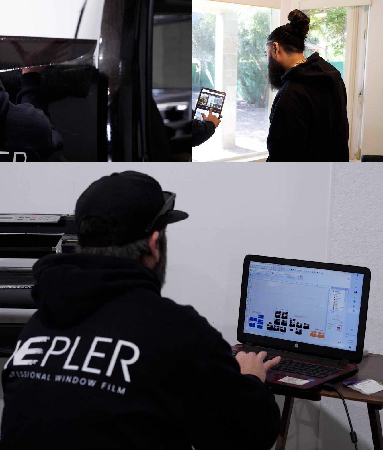 Ceramic Window Tinting Expert Cutting Film in Maumelle, Arkansas