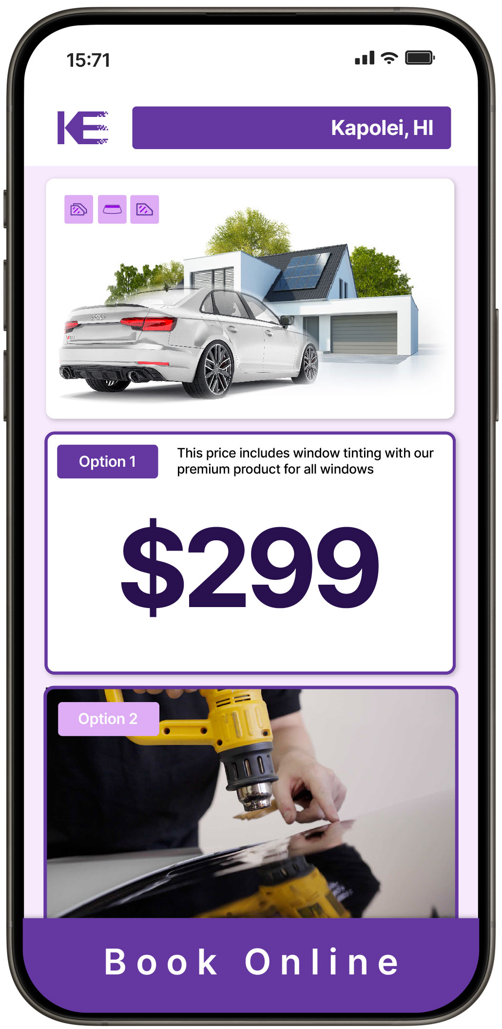View Affordable Tesla Window Tinting Rates in Pearl City, Hawaii