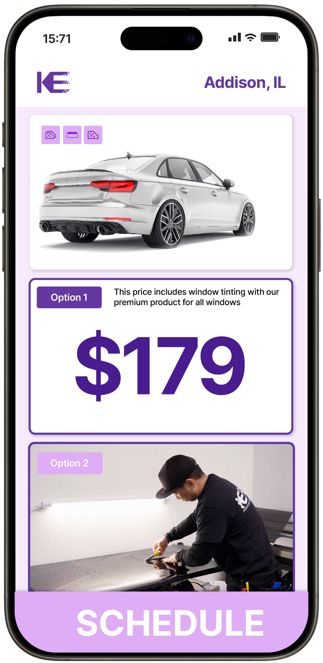 View Affordable Car Window Tinting Prices in Addison, Illinois