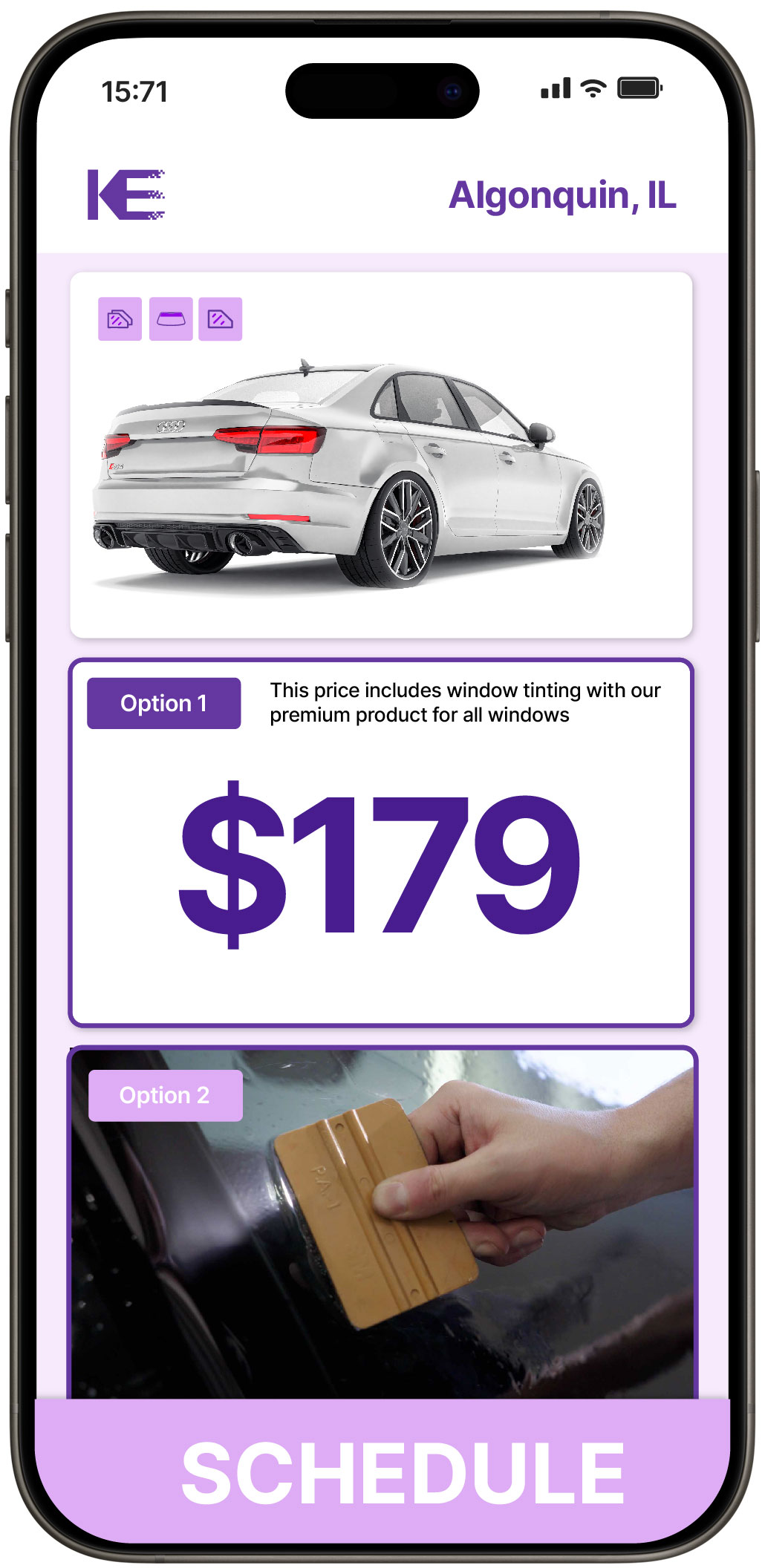 View Competitive Car Window Tinting Prices in Algonquin, Illinois