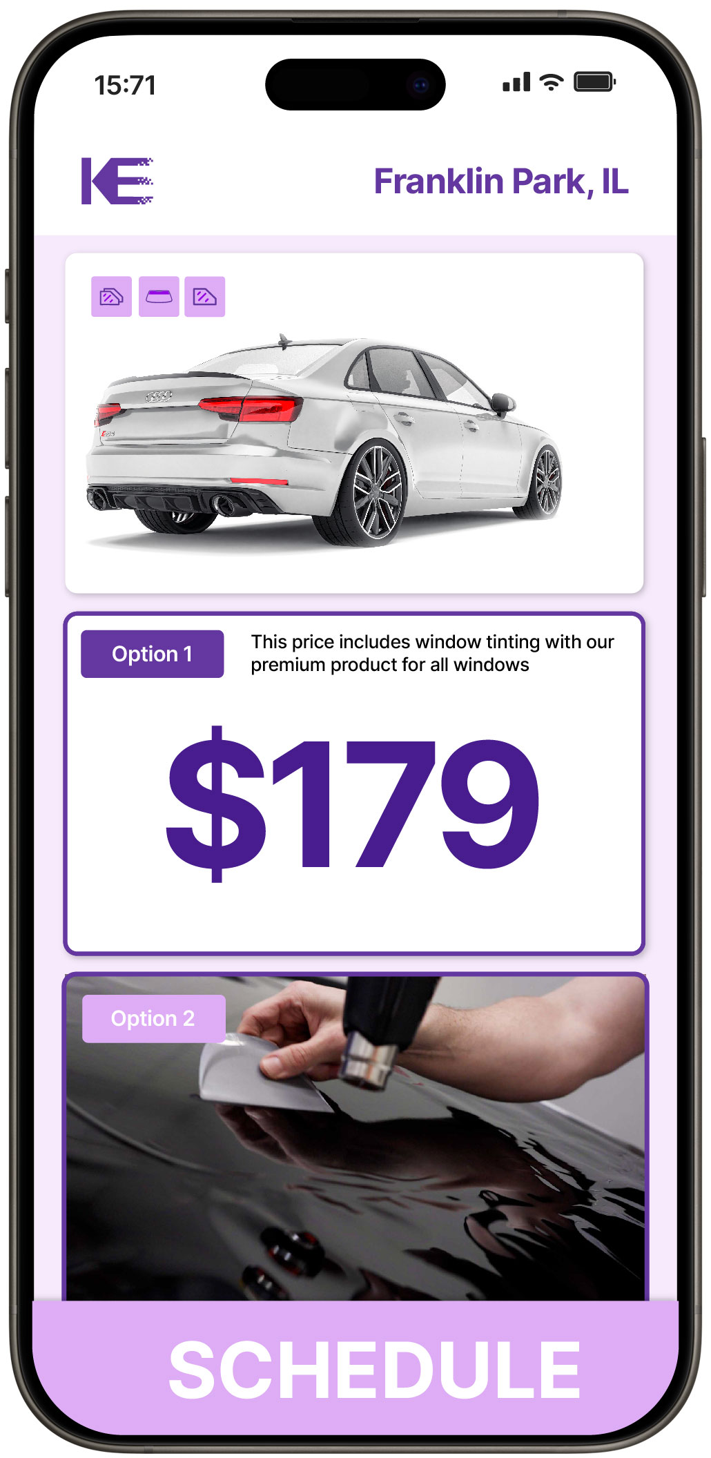 View Reasonable Car Window Tinting Prices in Franklin Park, Illinois
