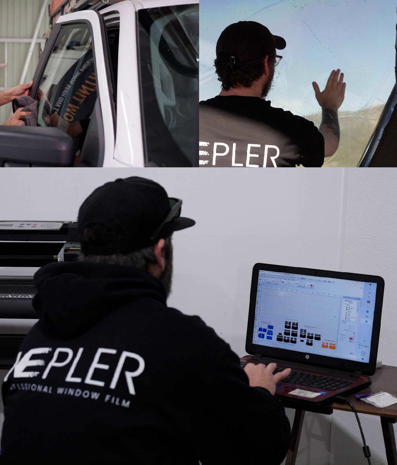 Ceramic Window Tinting Expert Cutting Film in Paris, Texas