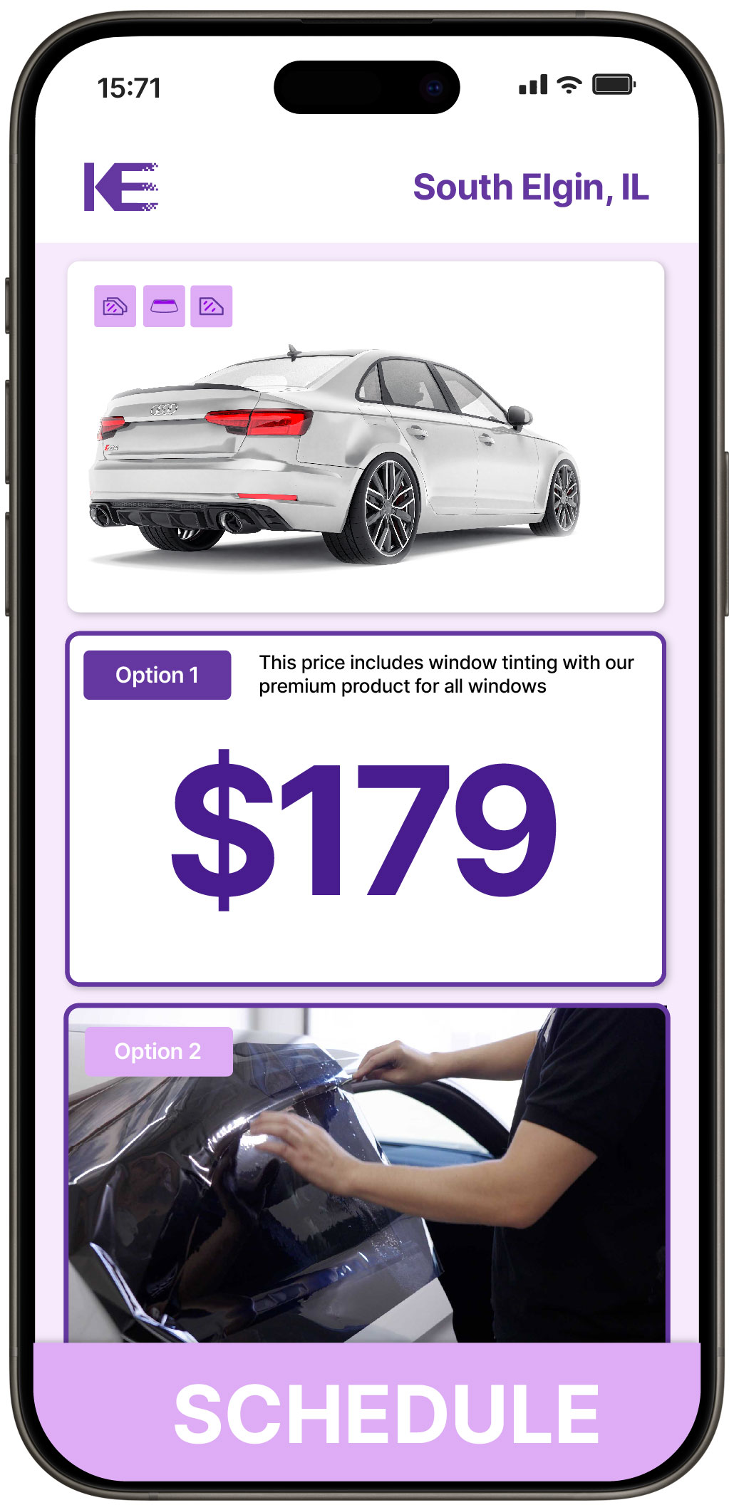 View Competitive Car Window Tinting Prices in South Elgin, Illinois