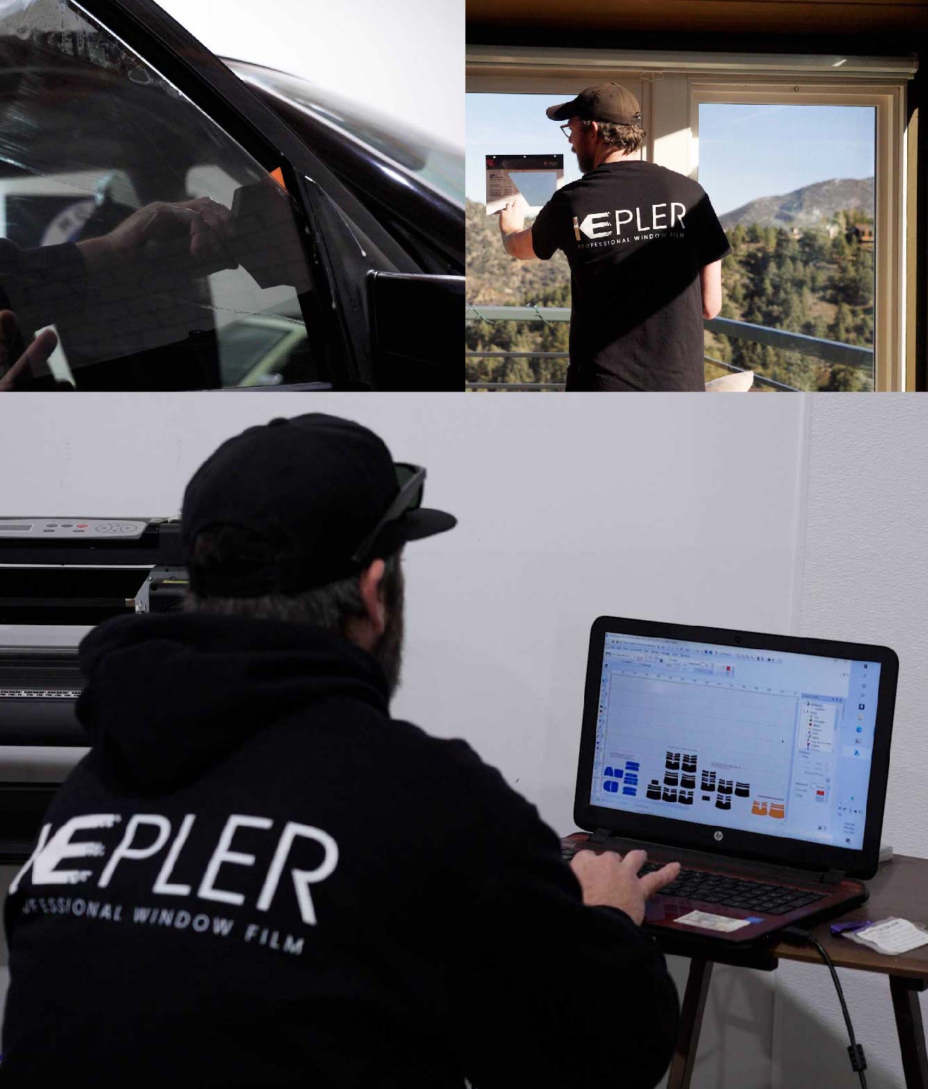 Ceramic Window Tinting Expert Cutting Film in Sulphur Springs, Texas