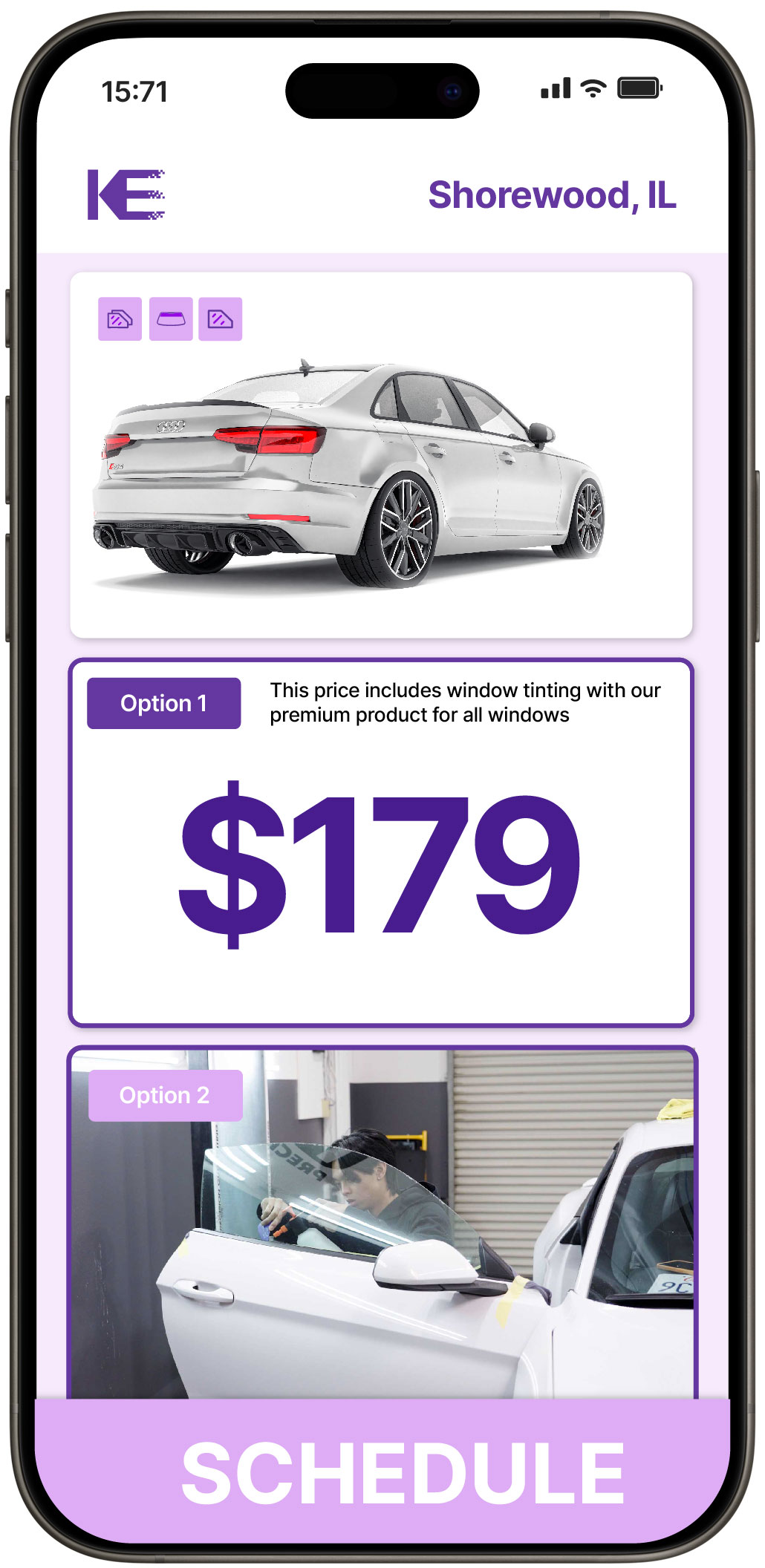 View Competitive Car Window Tinting Prices in Shorewood, Illinois
