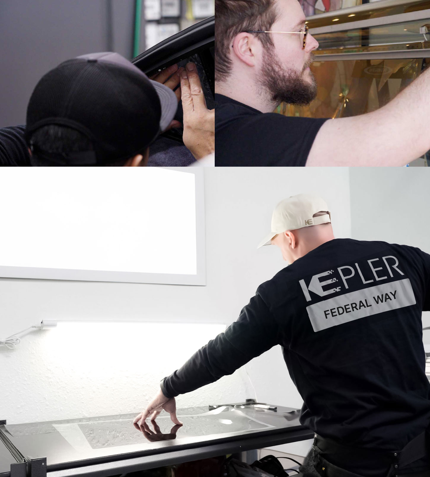 Window Tinting Specialist Cutting Film in Federal Way, Washington