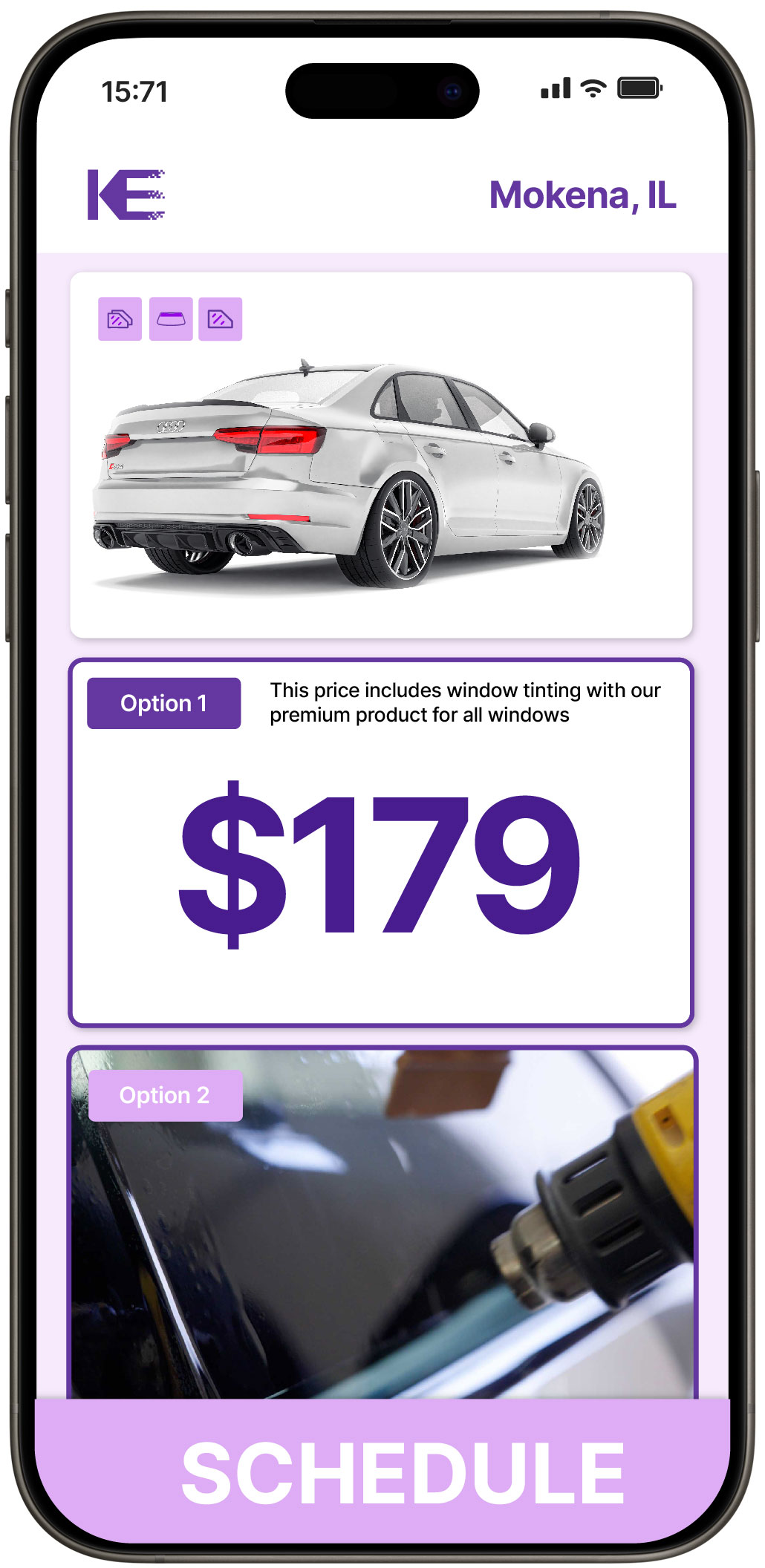 View Competitive Car Window Tinting Prices in Mokena, Illinois