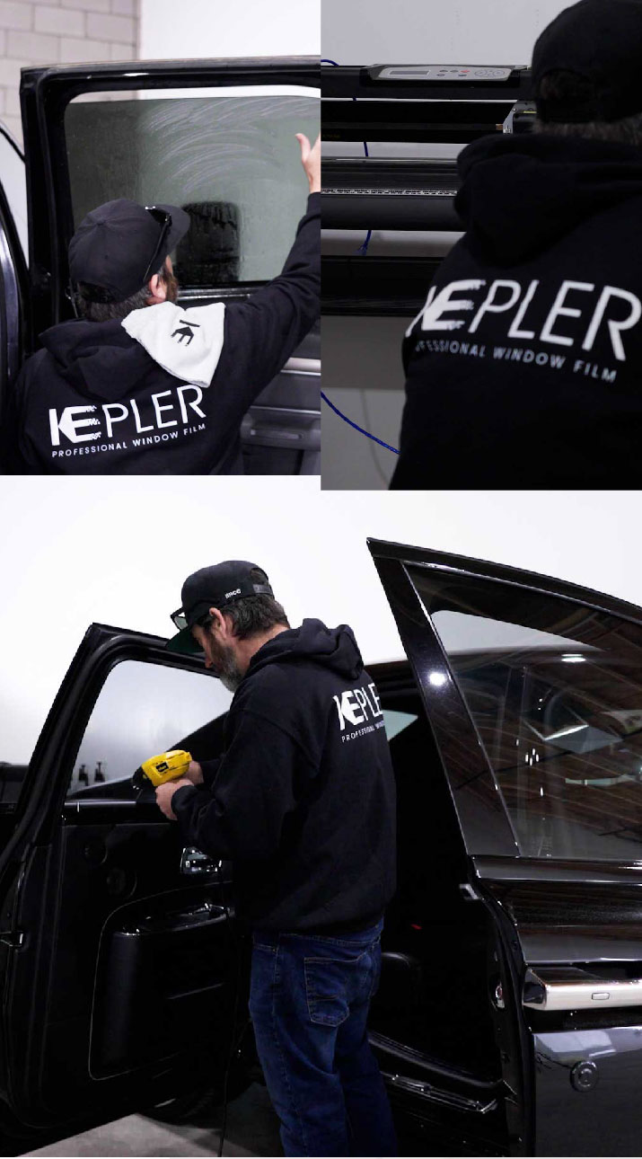 Kepler Installer Tinting a Rolls Royce in New Lenox, Illinois