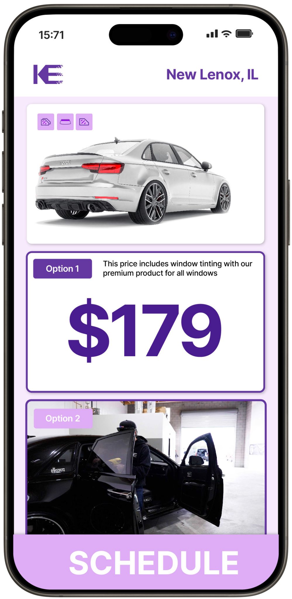 View Affordable Car Window Tinting Prices in New Lenox, Illinois