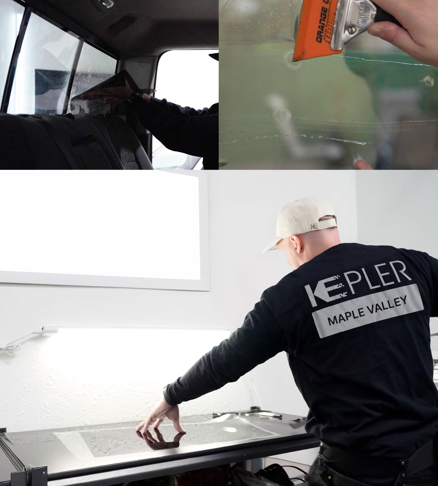 Window Tinting Specialist Cutting Film in Maple Valley, Washington