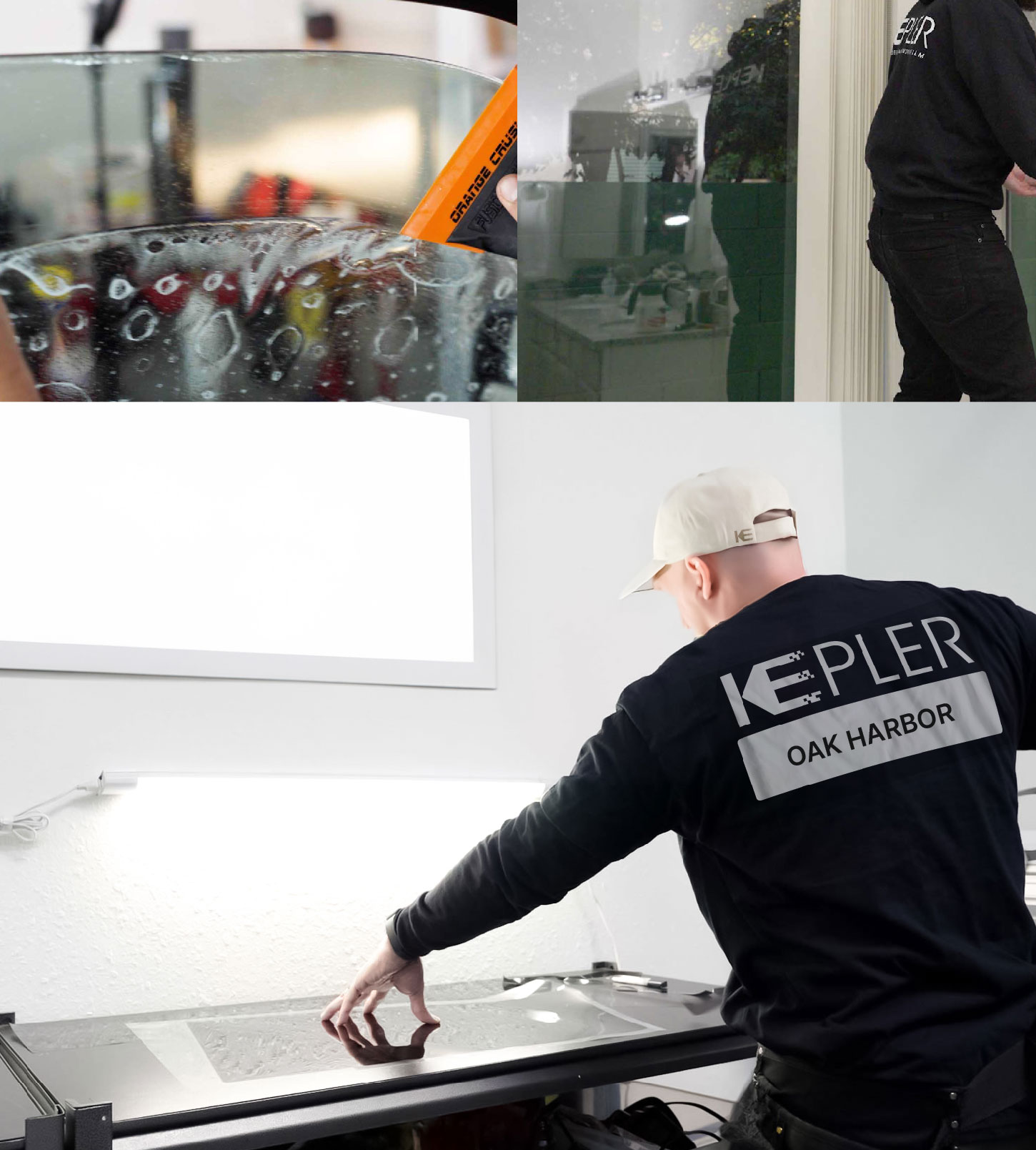Window Tinting Specialist Cutting Film in Oak Harbor, Washington