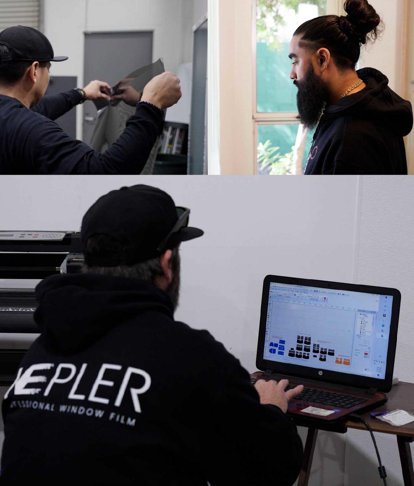 Ceramic Window Tinting Expert Cutting Film in Port Arthur, Texas
