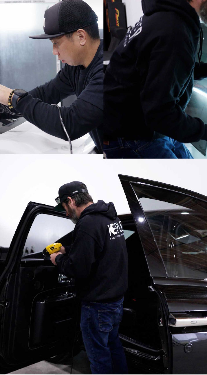 Kepler Installer Tinting a Rolls Royce in Bourbonnais, Illinois